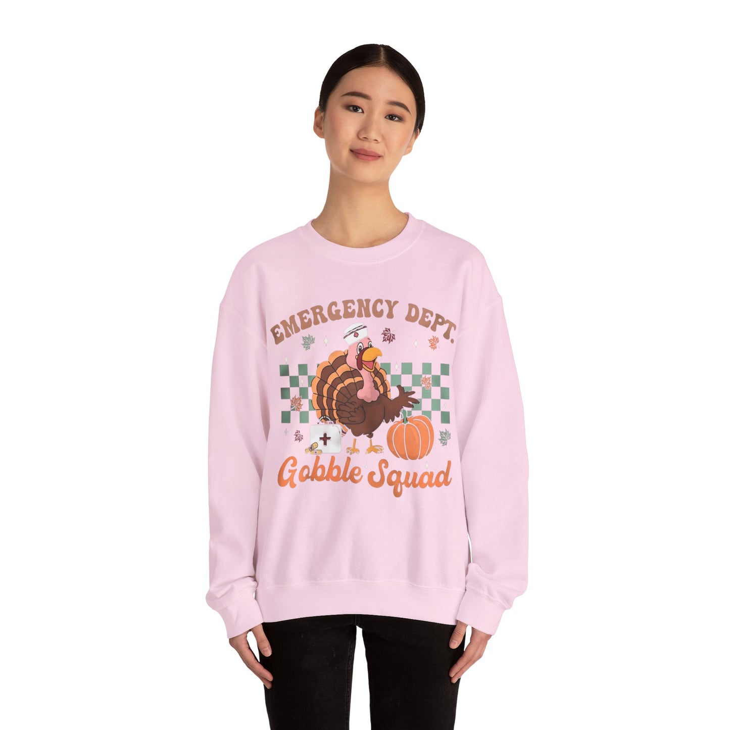 Turkey gobble squad Fall Pediatric Emergency Sweatshirt for all Fall Months, Nurse shirt, gift for nurse, everything fall