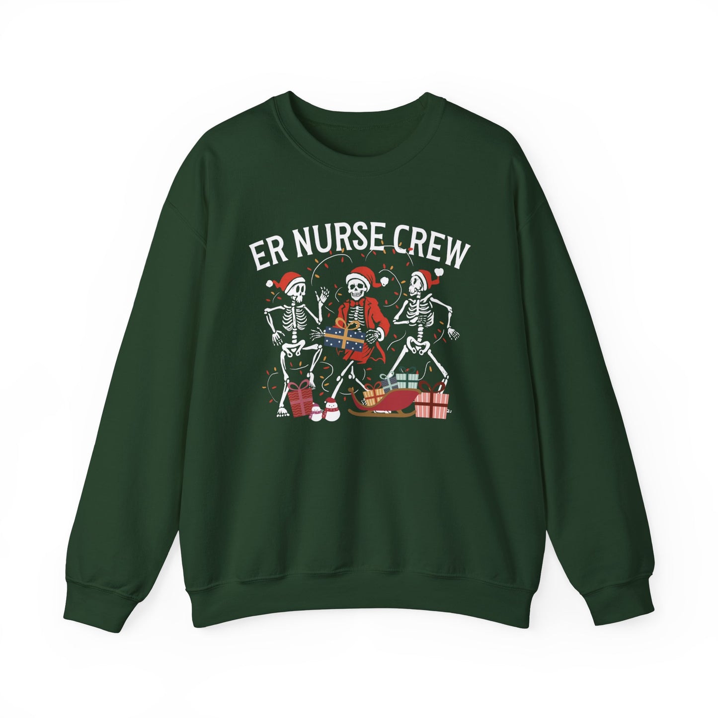 Funny nurse Christmas sweatshirt, Skeleton nurse, ER Nurse Christmas sweater, night Nurse, perfect for groups!
