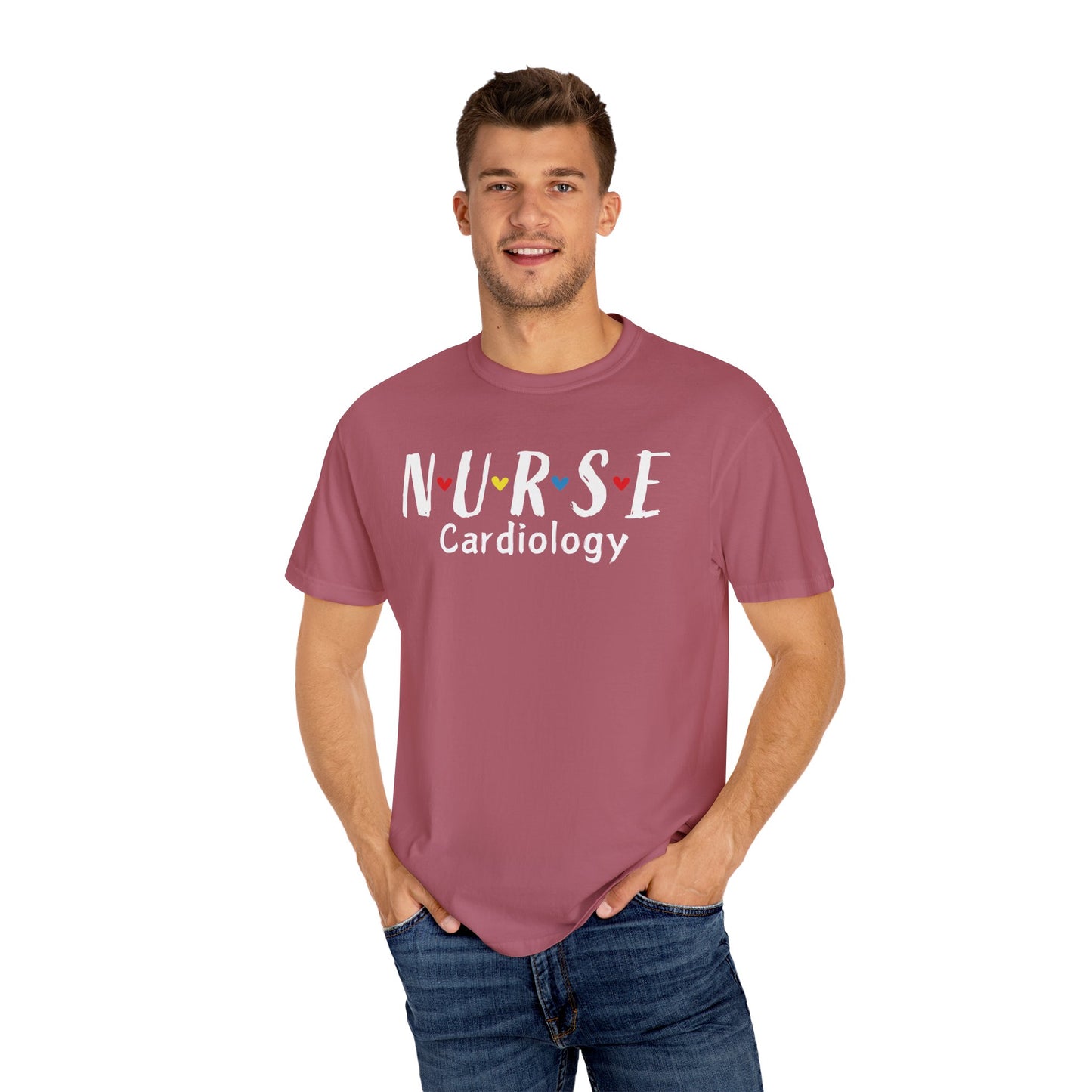 Cute Heart Nurse Cardiology Comfort Colors Shirt