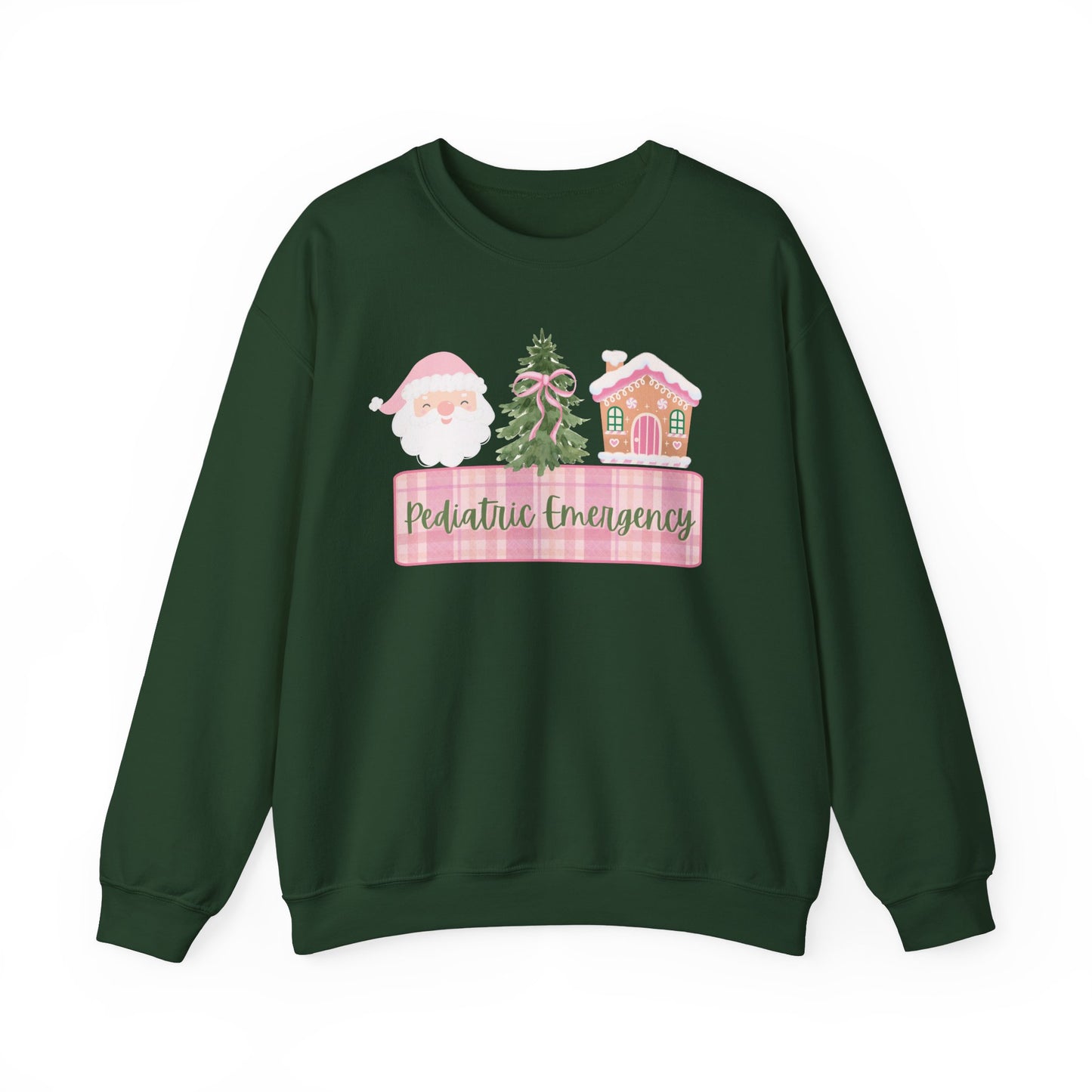 Pediatric Christmas Nurse Sweatshirt, Pediatric Emergency Nurse sweatshirt, Emergency Room Nurse, ED Nurse, Pink Christmas