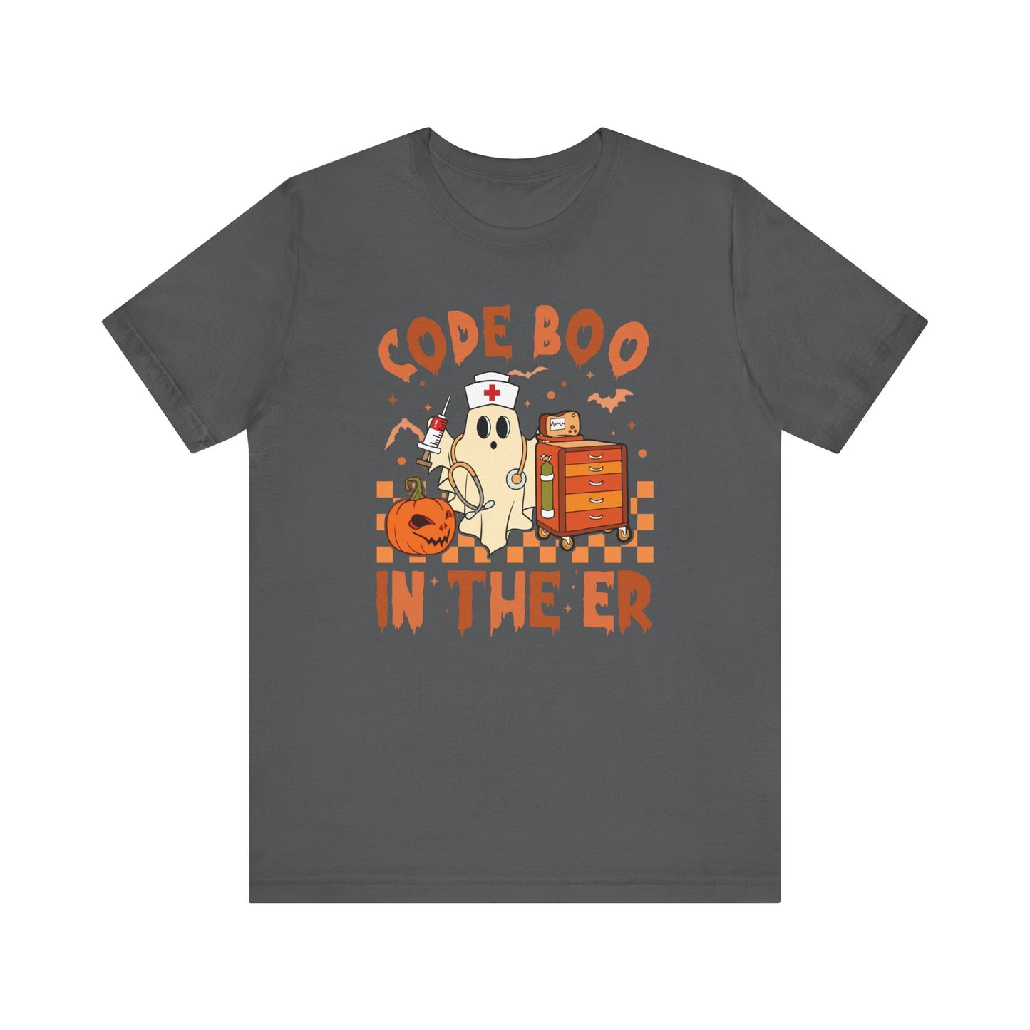Code Boo in the ER, pediatric nurse Halloween shirt,, Comfort colors ghost nurse shirt, Peds nurse , Spooky nurse shirt