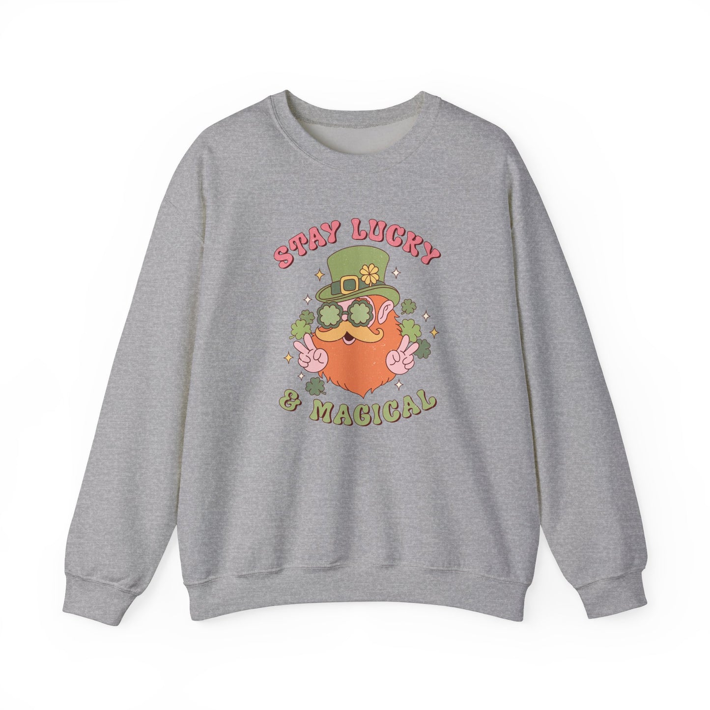 Stay Lucky and magical leprechaun Nurse St. Patricks Day Sweatshirt,  RN sweatershirt, ER Nurse, NICU Nurse, PICU nurse, clover, lucky nurse sweatshirt.