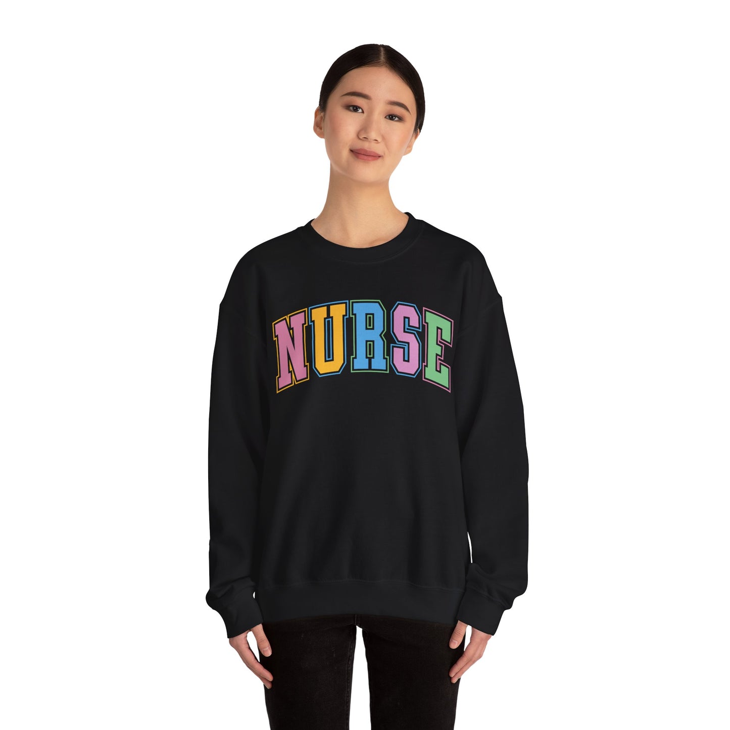 Multi Color Nurse  Varsity Letter Sweatshirt