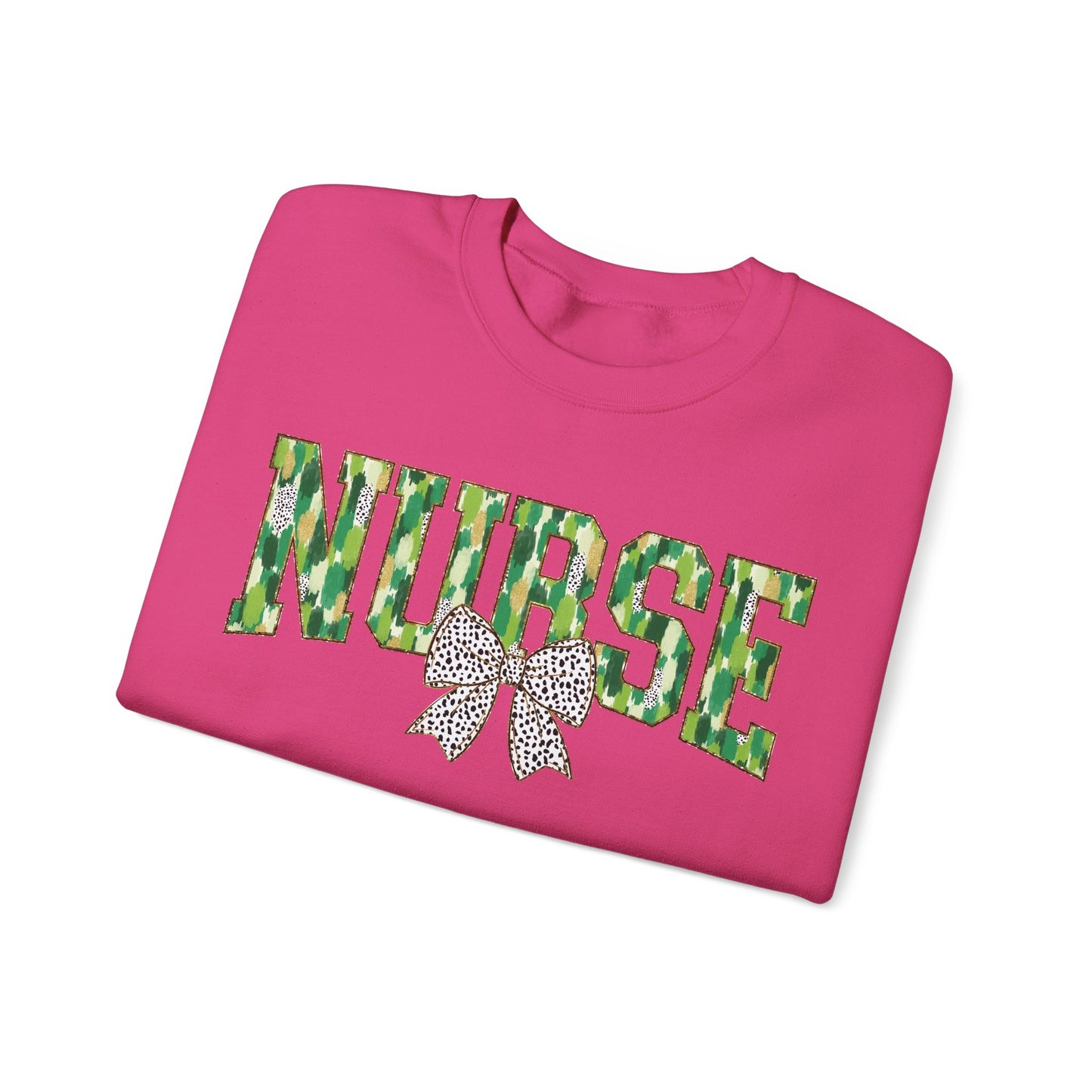 Nurse St. Patricks Day Sweatshirt Coquette Bow,  RN sweatershirt, ER Nurse, NICU Nurse, PICU nurse, clover, lucky nurse sweatshirt.