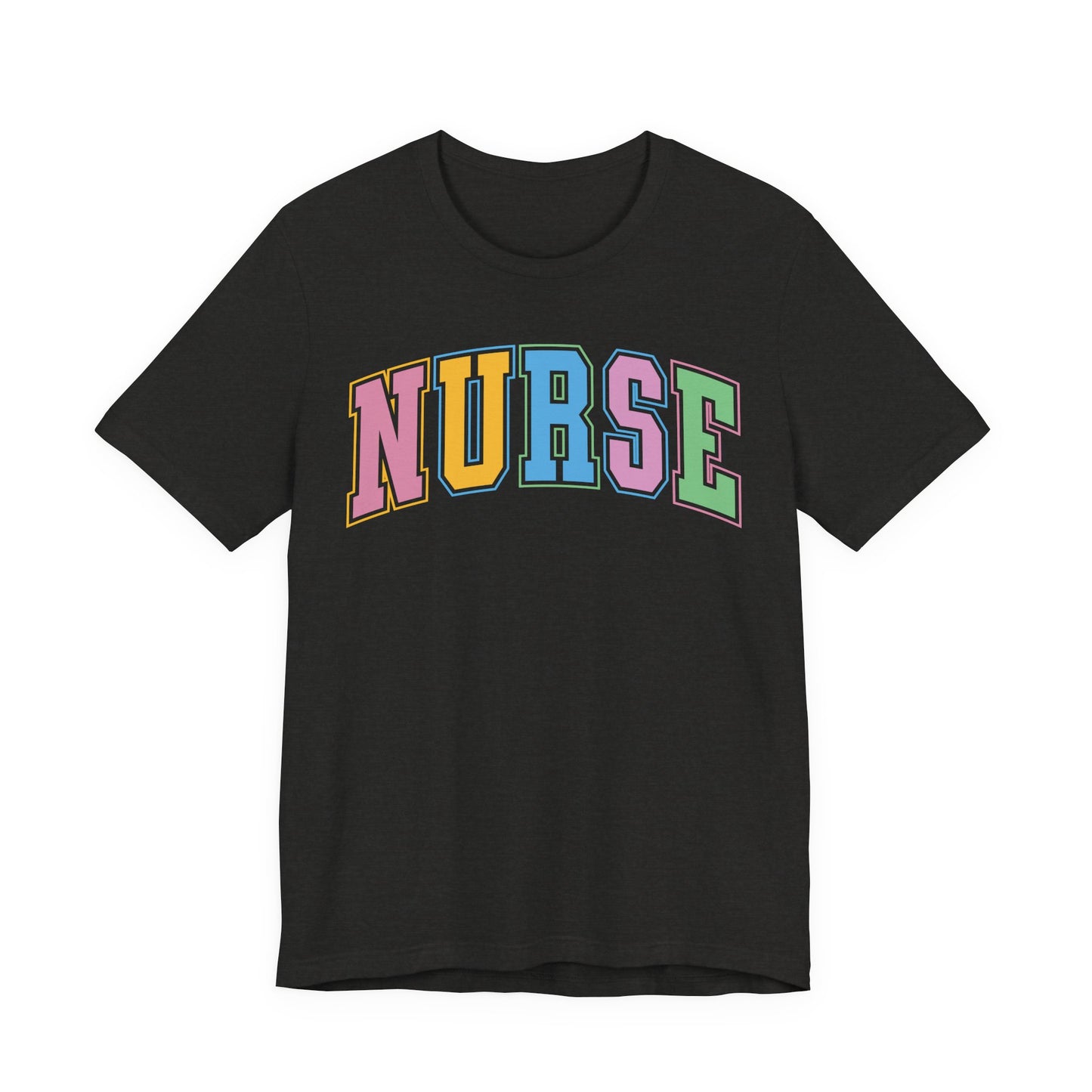 Multi Color Nurse Varsity Letter Tshirt, NICau, PICU, emergency department, labor and delivery