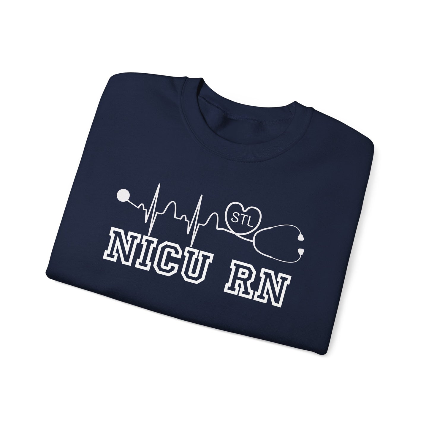 STL NICU RN Comfy Gildan Sweatshirt, EKG STL  love, wear out or at work!
