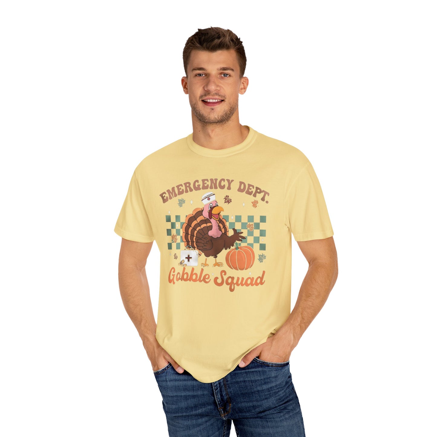 Comfort colors gobble squad tshirt, emergency gobble squad