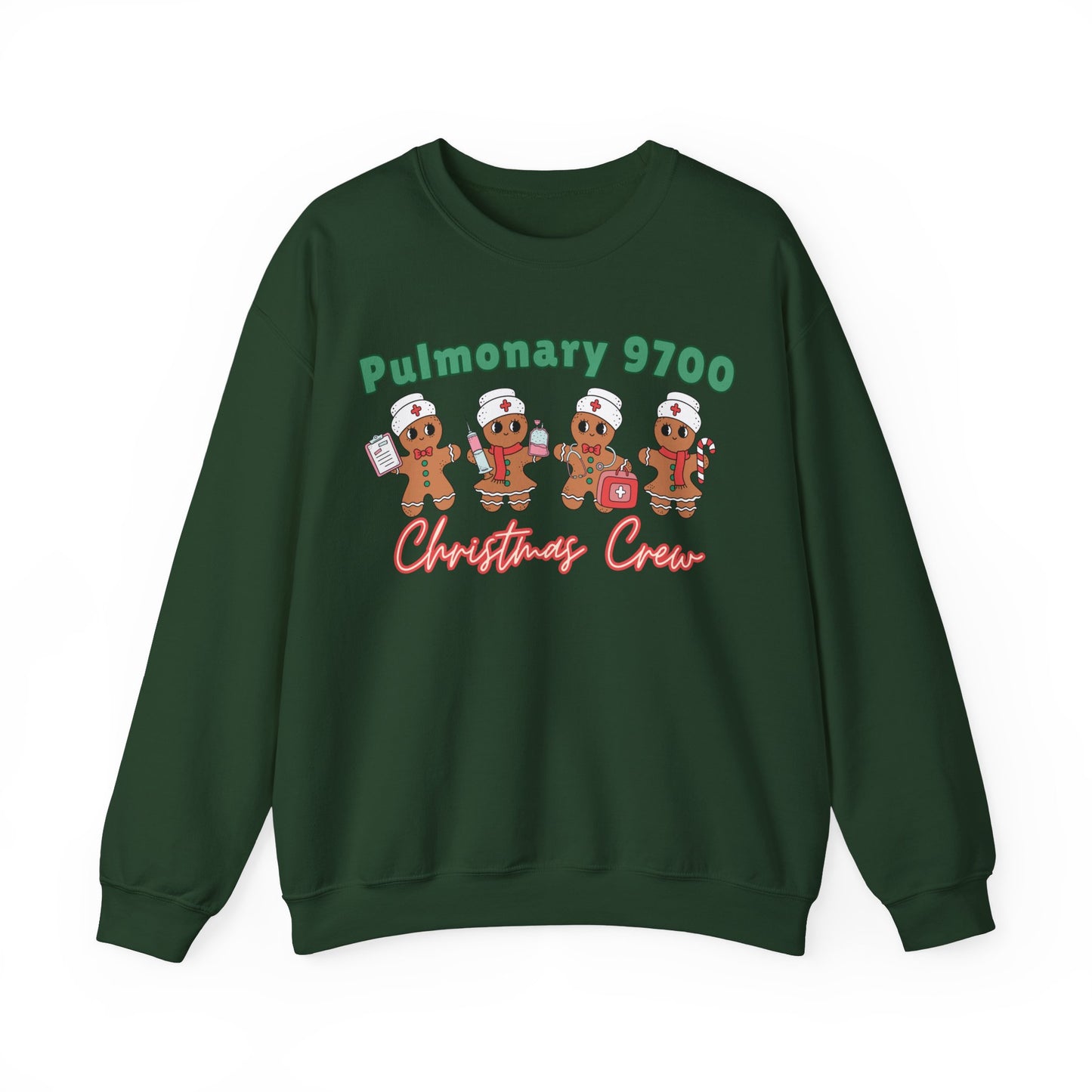 Pulmonary 9700  Christmas Crew, Gingerbread nurse, ER Nurse Christmas sweater, Pediatric Nurse, Christmas Crew