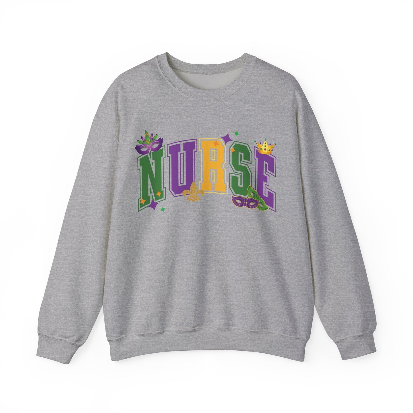 Mardi Gras Nurse Gildan Sweatshirt