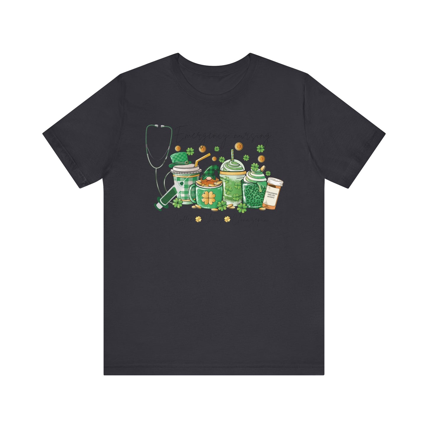 Emergency nurse Coffee Chaos St Patrick’s Day Shirt