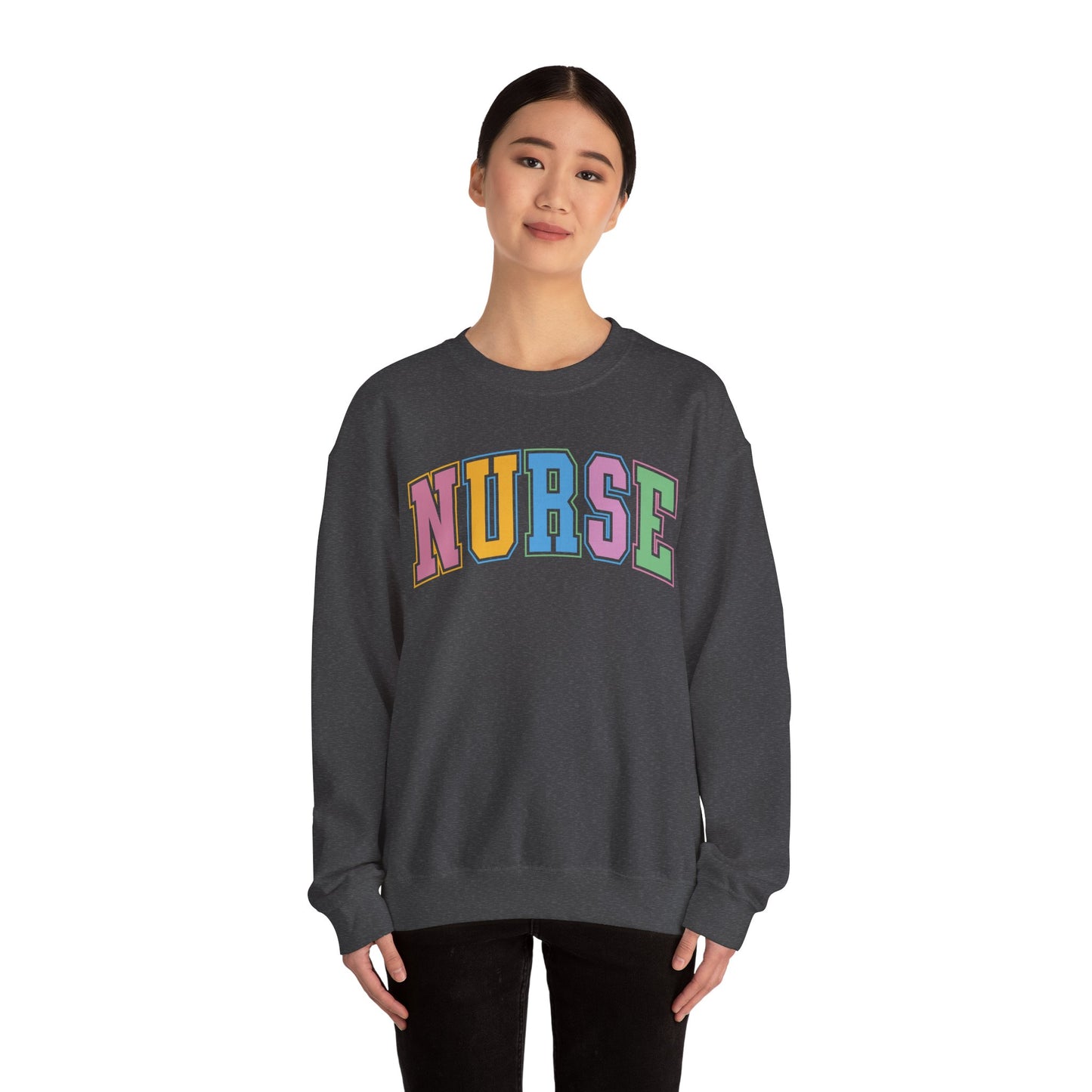 Multi Color Nurse  Varsity Letter Sweatshirt
