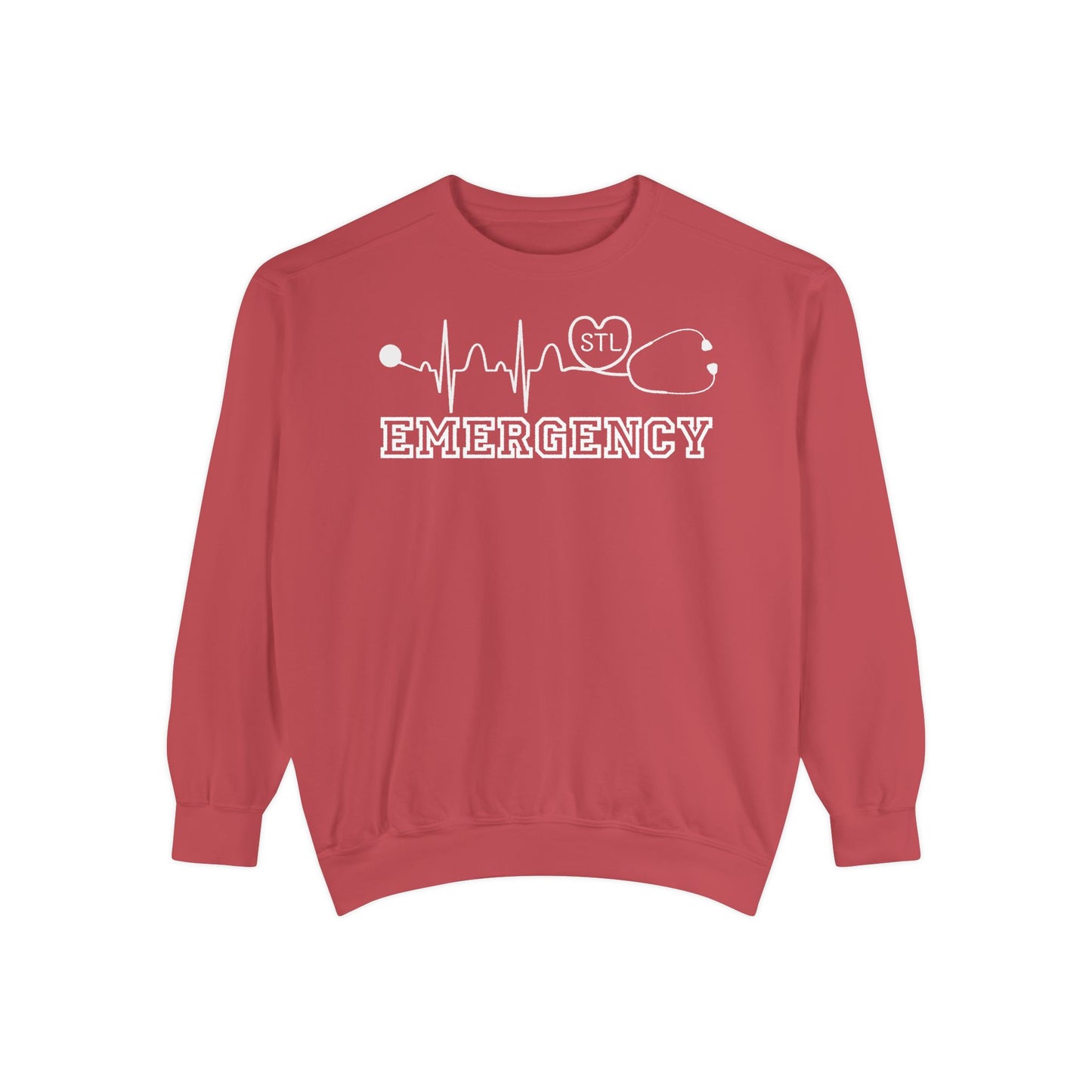 STL Emergency Room Comfort Colors Sweatshirt, EKG STL  love, wear out or at work!