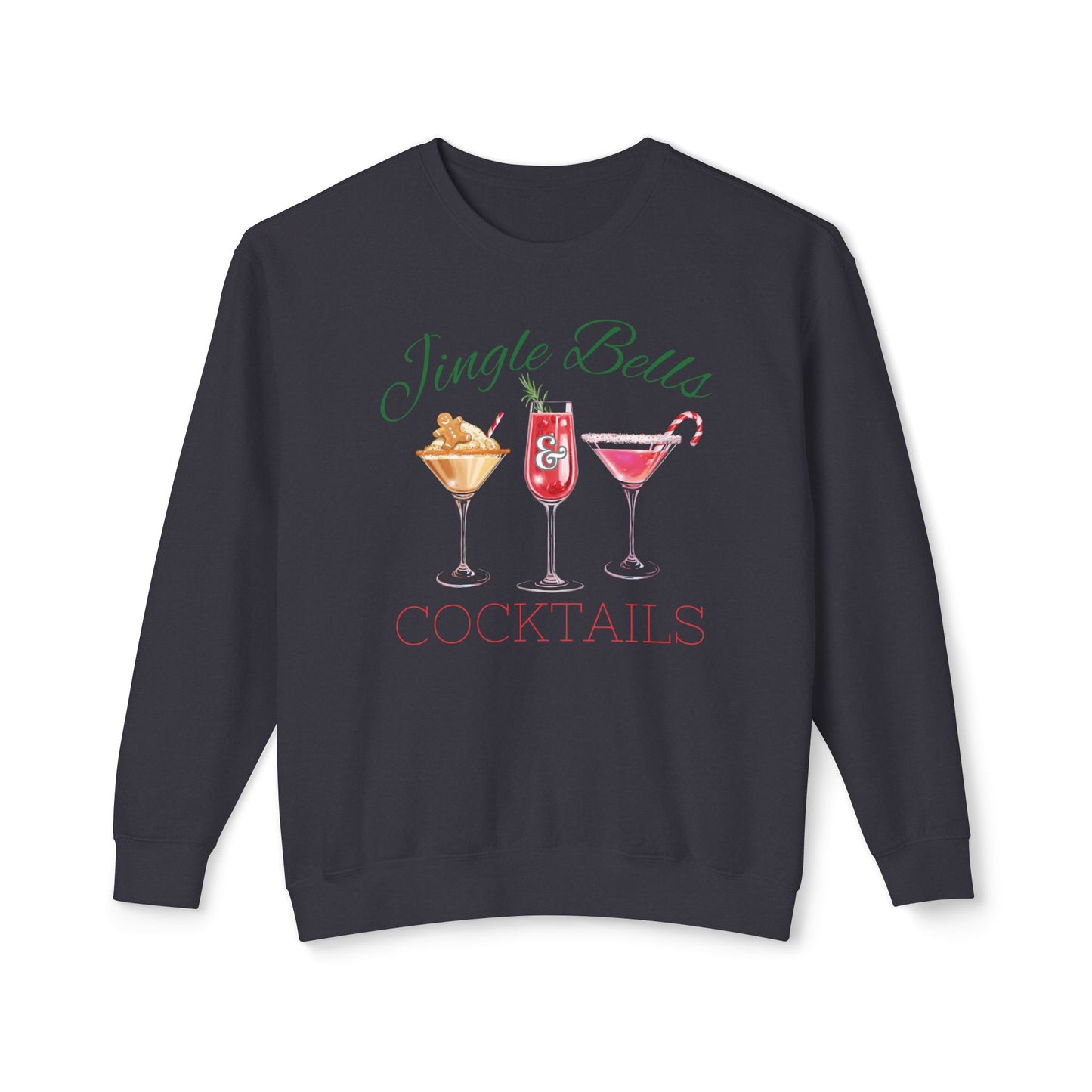 Jingle Bells &Cocktails, Cute Christmas comfort colors sweatshirt