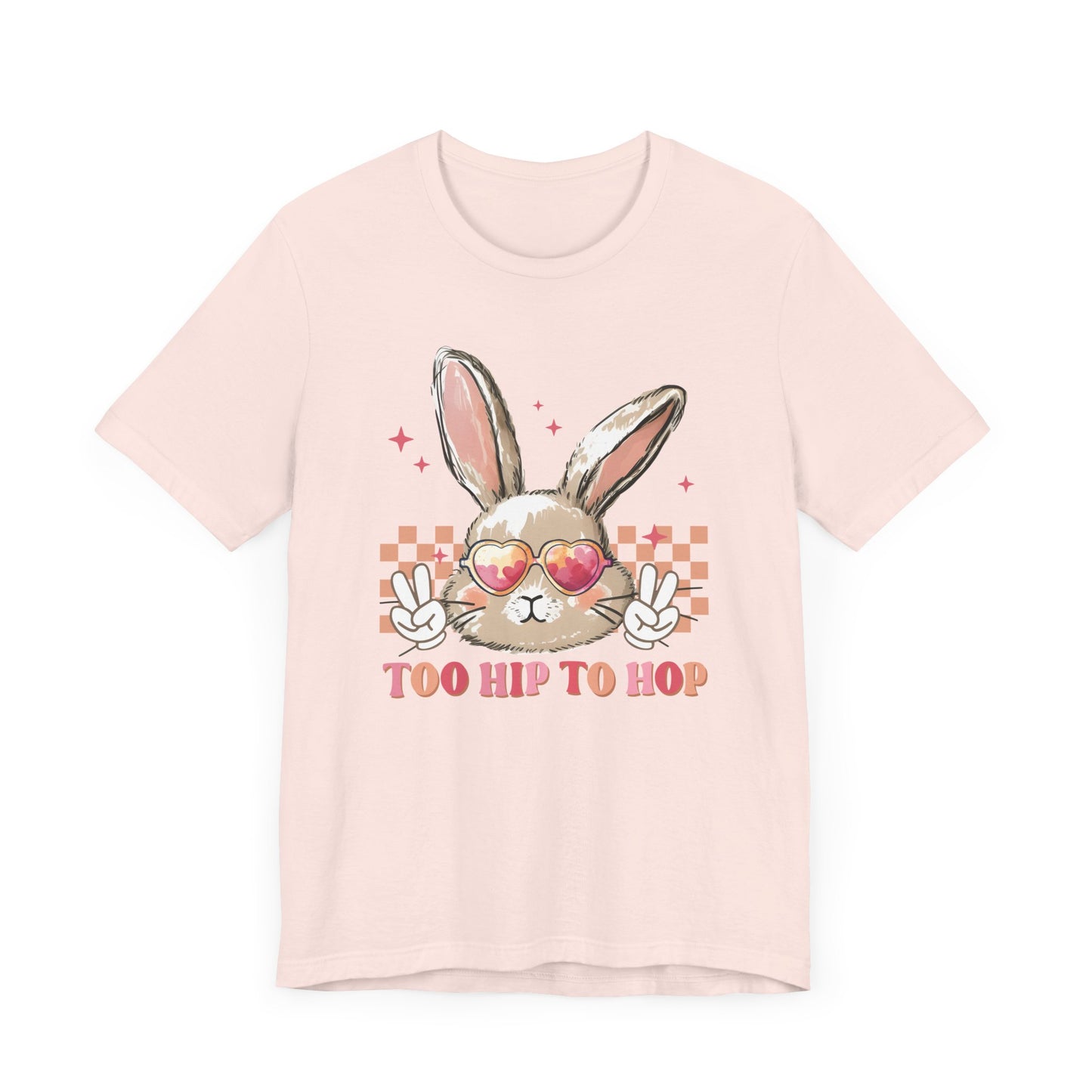 Too Hip to Hop Easter Women Shirt, Retro Chick, Nurse shirt, teacher shirt, Easter nurse, punny shirt, funny woman shirt.