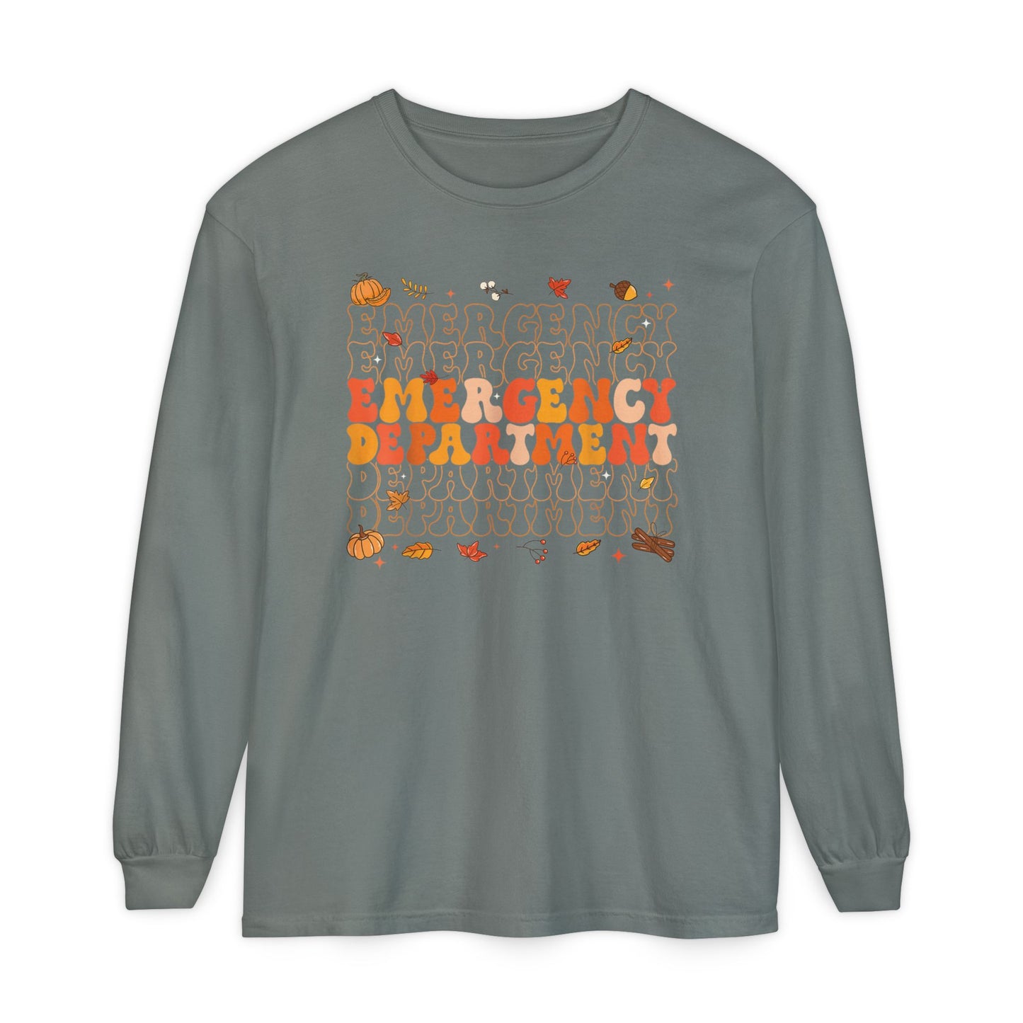 Emergency Fall long sleeve comfort colors, thanksgiving nurse long sleeve  shirt