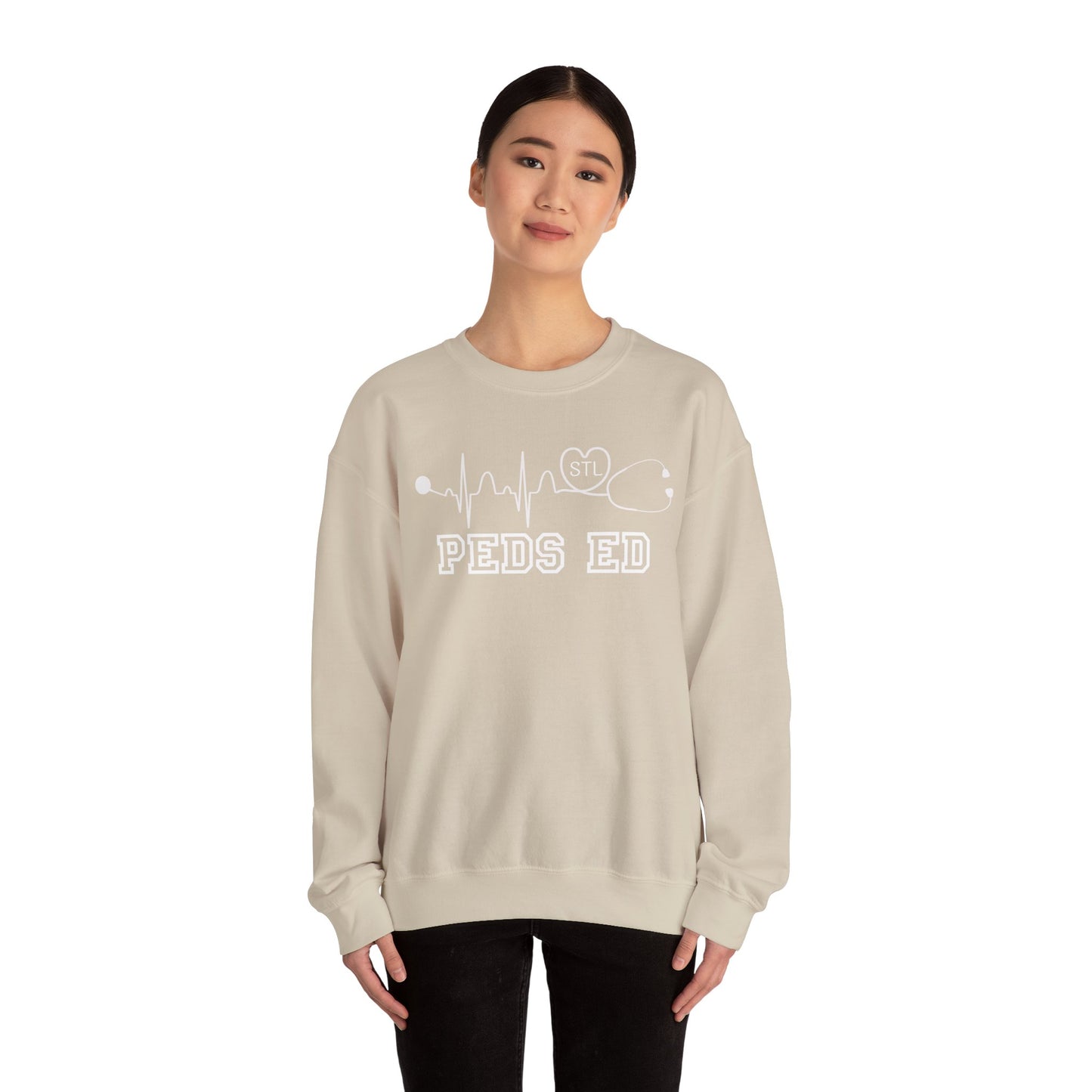 STL PEDS ED Sweatshirt-white lettering