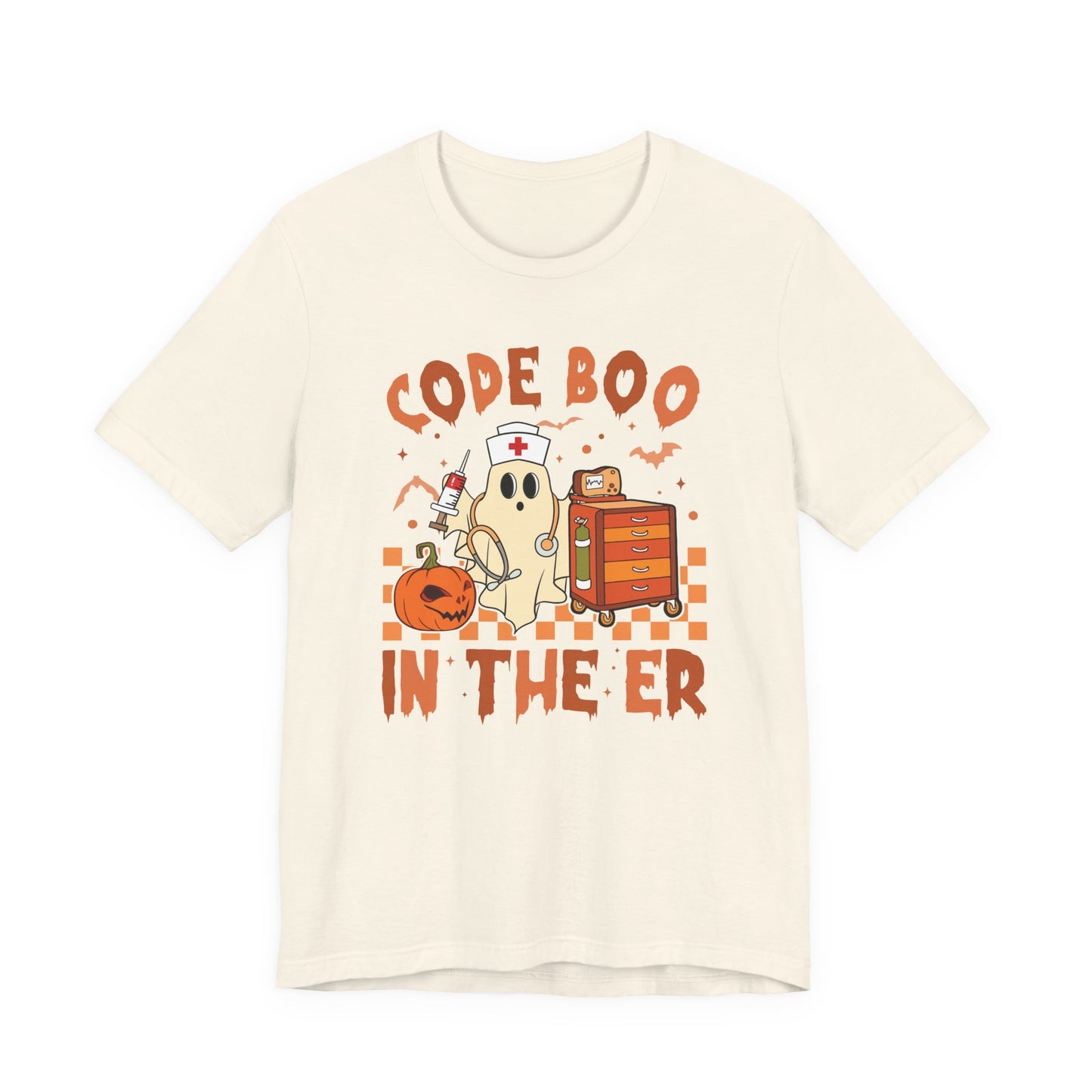 Code Boo in the ER, pediatric nurse Halloween shirt,, Comfort colors ghost nurse shirt, Peds nurse , Spooky nurse shirt