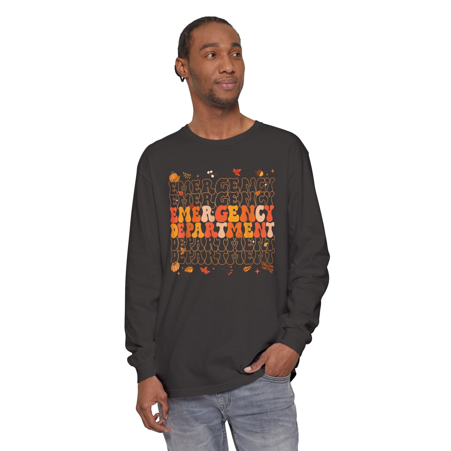 Emergency Fall long sleeve comfort colors, thanksgiving nurse long sleeve  shirt