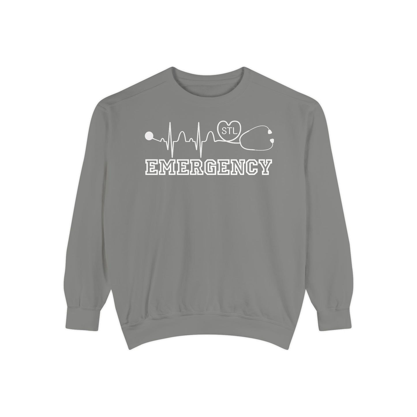 STL Emergency Room Comfort Colors Sweatshirt, EKG STL  love, wear out or at work!