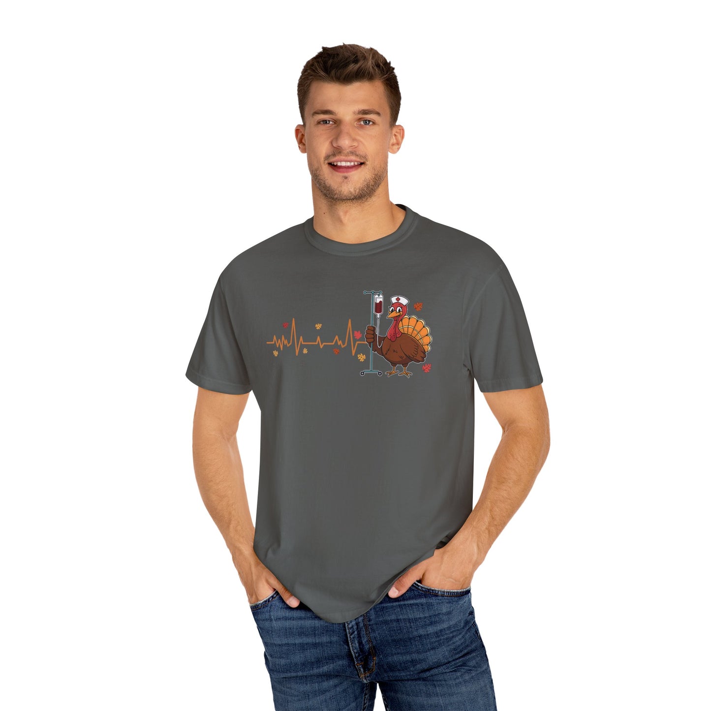 EKG turkey full front Nurse , pediatric nurse thanksgiving shirt, gildan turkey nurse shirt, Peds nurse , fall nurse shirt