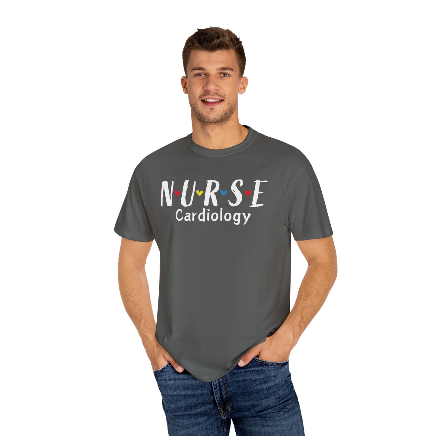 Cute Heart Nurse Cardiology Comfort Colors Shirt