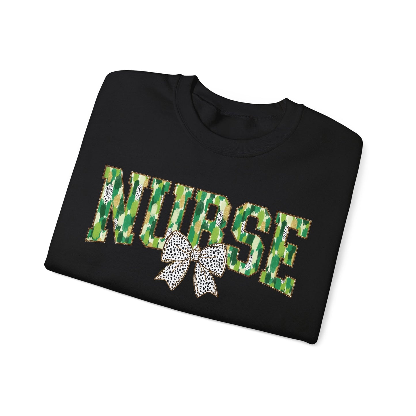 Nurse St. Patricks Day Sweatshirt Coquette Bow,  RN sweatershirt, ER Nurse, NICU Nurse, PICU nurse, clover, lucky nurse sweatshirt.