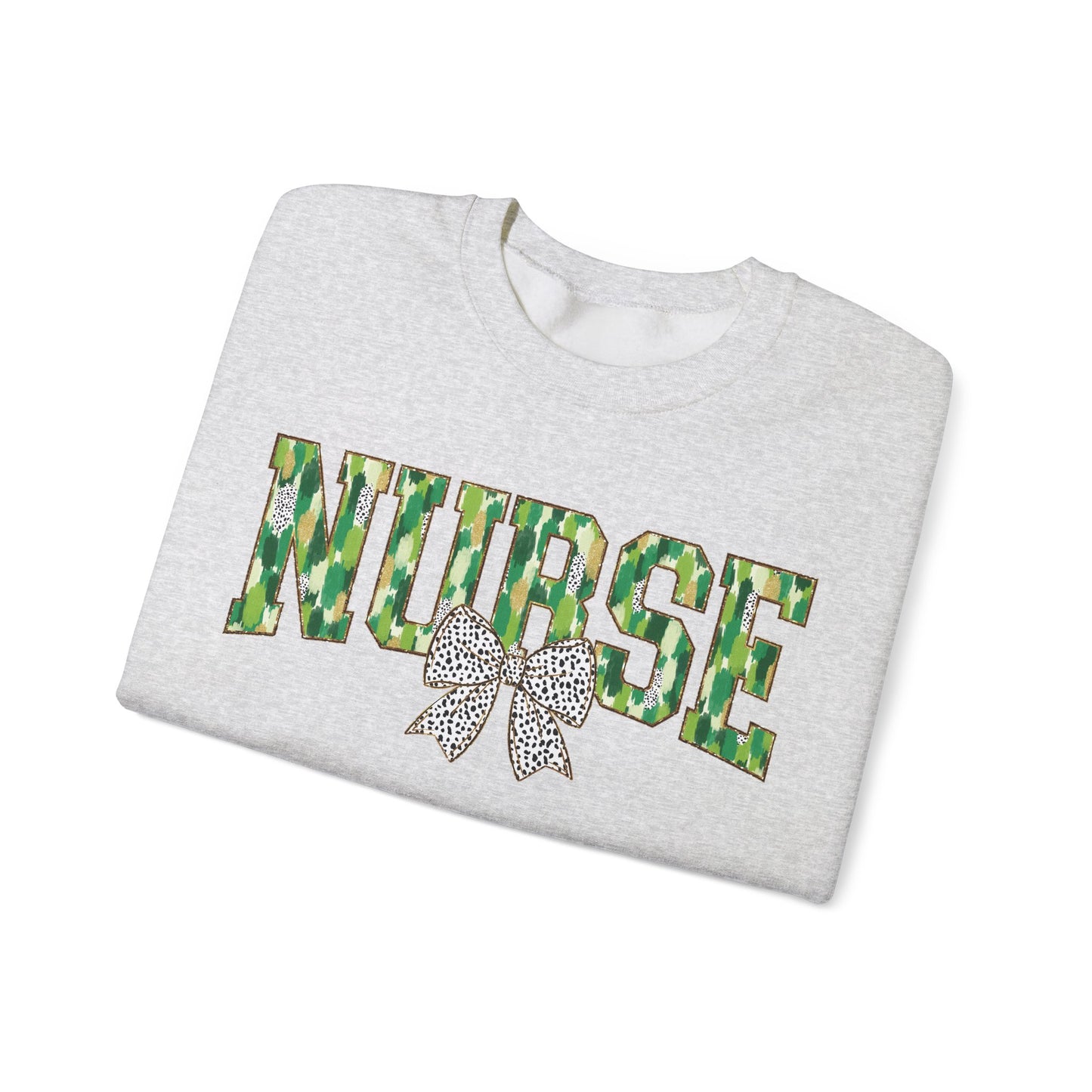Nurse St. Patricks Day Sweatshirt Coquette Bow,  RN sweatershirt, ER Nurse, NICU Nurse, PICU nurse, clover, lucky nurse sweatshirt.