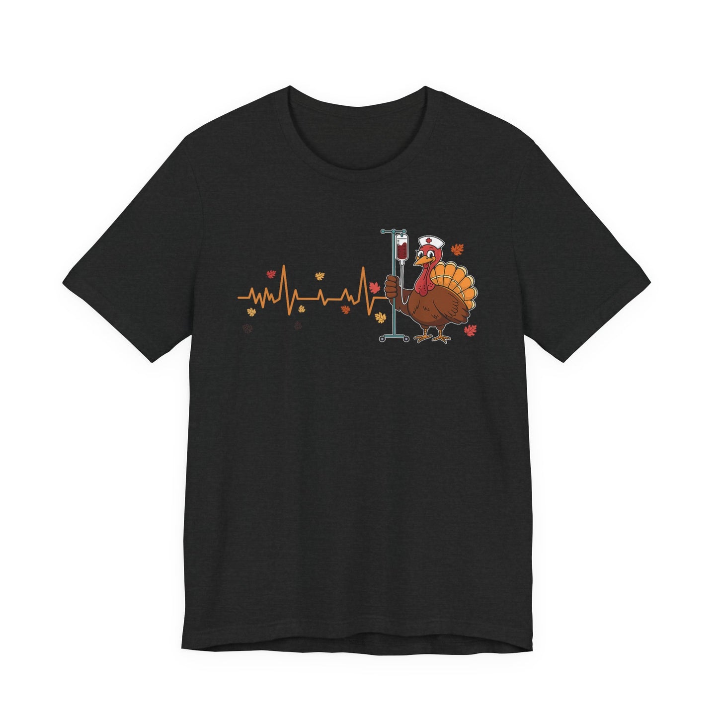 EKG turkey full front  ED Nurse , pediatric nurse thanksgiving shirt, gildan turkey nurse shirt, Peds nurse , fall nurse shirt