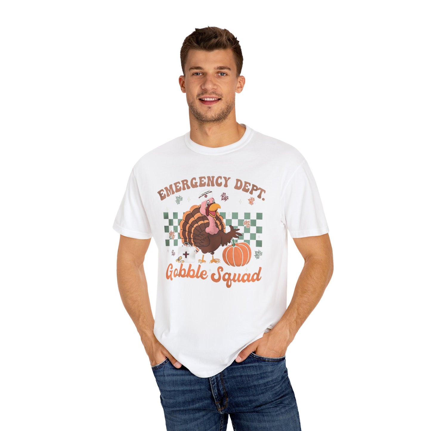 Comfort colors gobble squad tshirt, emergency gobble squad