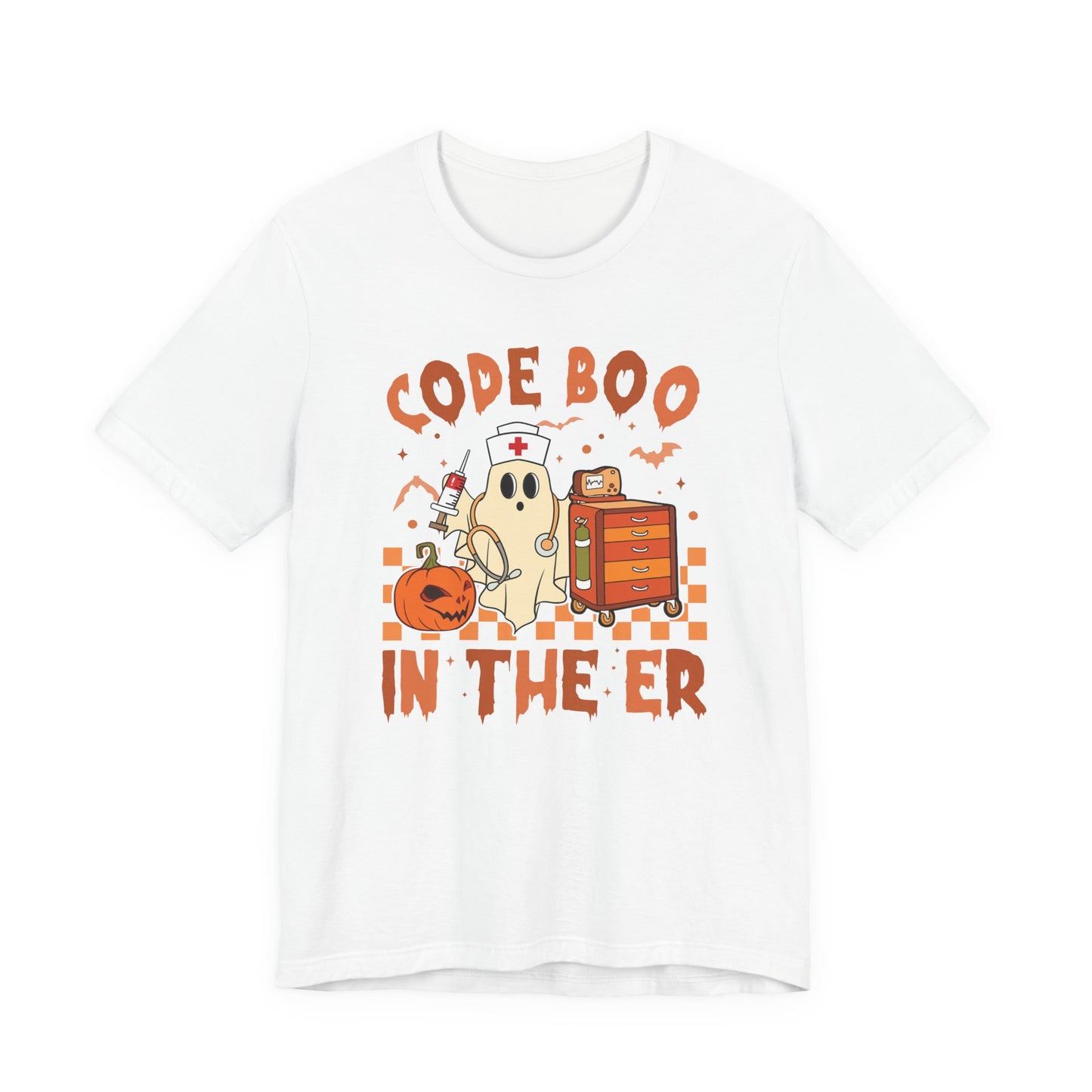 Code Boo in the ER, pediatric nurse Halloween shirt,, Comfort colors ghost nurse shirt, Peds nurse , Spooky nurse shirt