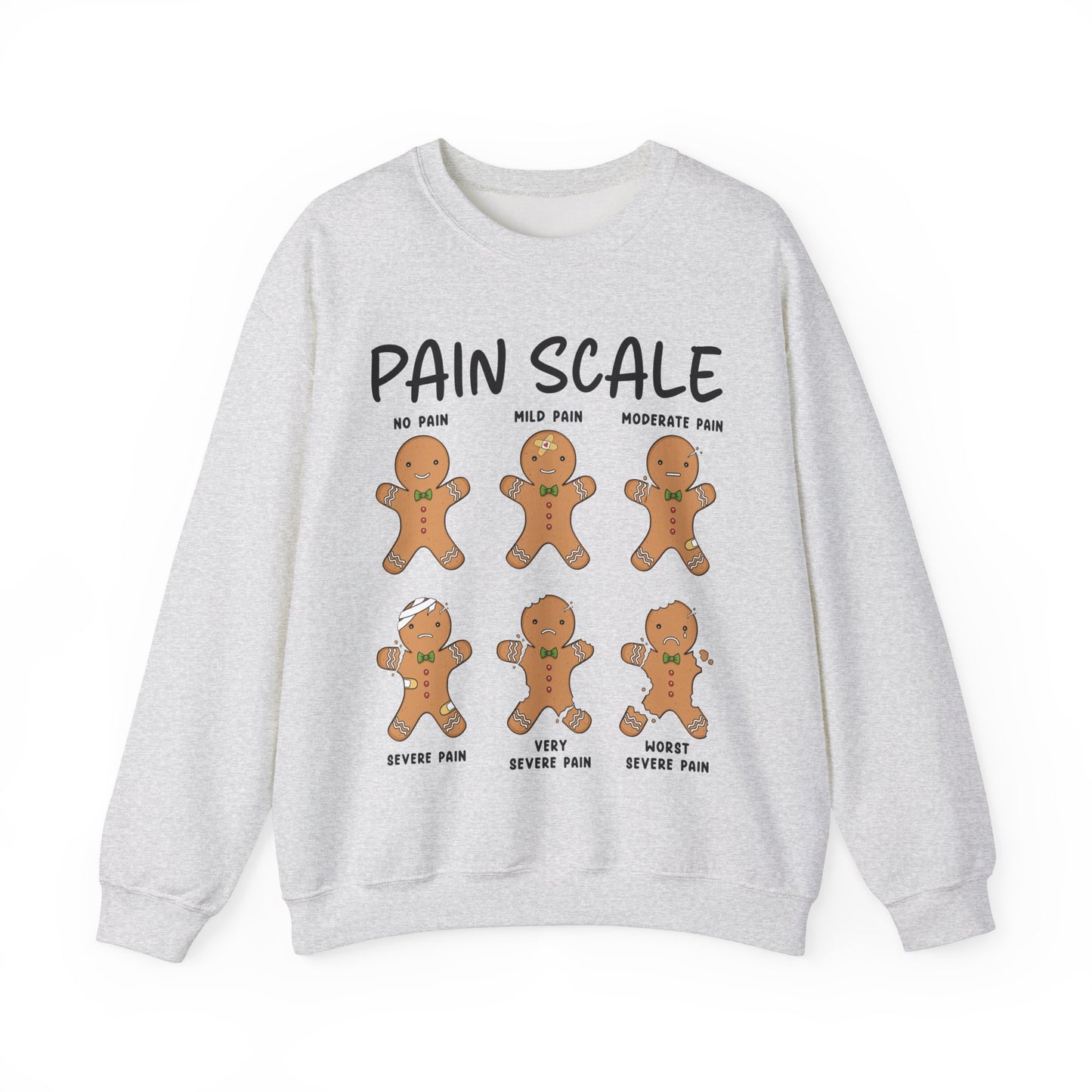 Christmas  Nurse Sweatshirt,  Pain scale sweatshirt, funny gingerbread nurse sweatshirt, Pediatric nurse  sweatshirt, Holiday Sweatshirt