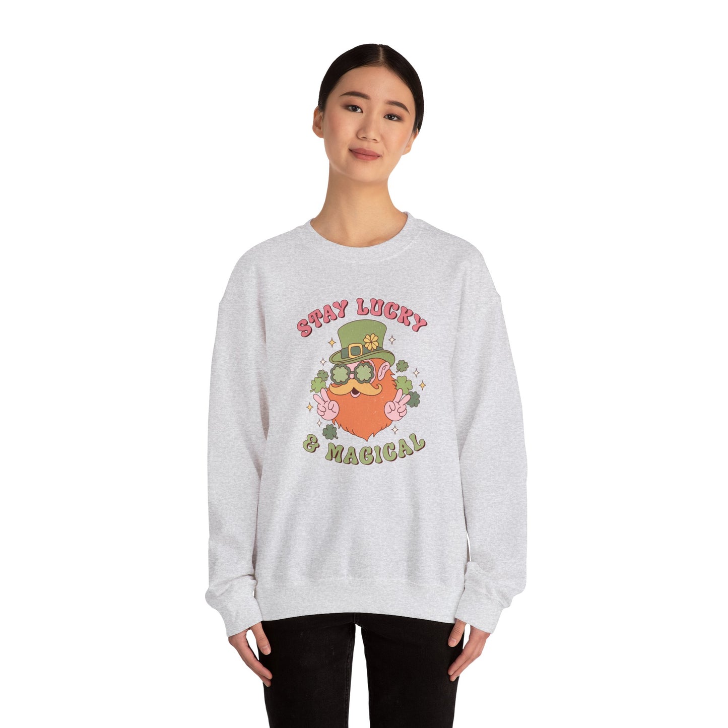 Stay Lucky and magical leprechaun Nurse St. Patricks Day Sweatshirt,  RN sweatershirt, ER Nurse, NICU Nurse, PICU nurse, clover, lucky nurse sweatshirt.