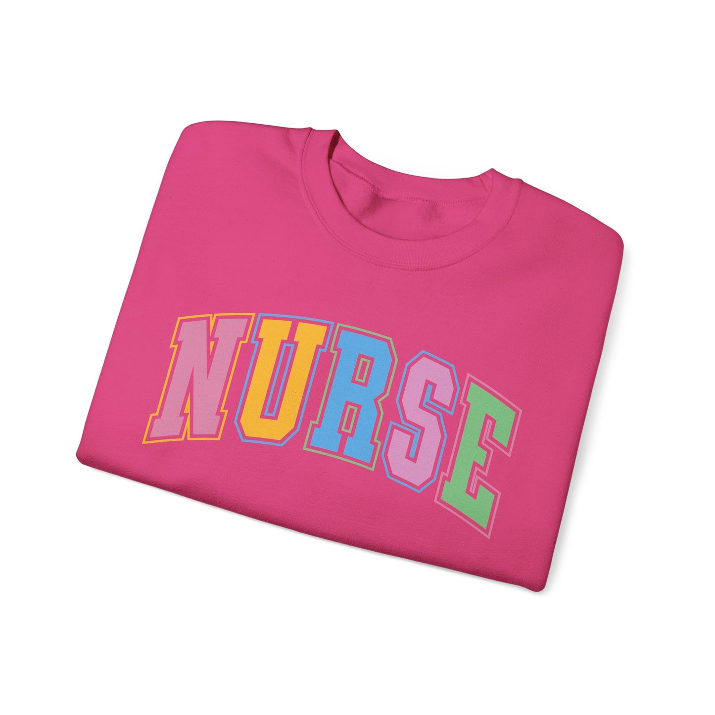 Multi Color Nurse  Varsity Letter Sweatshirt