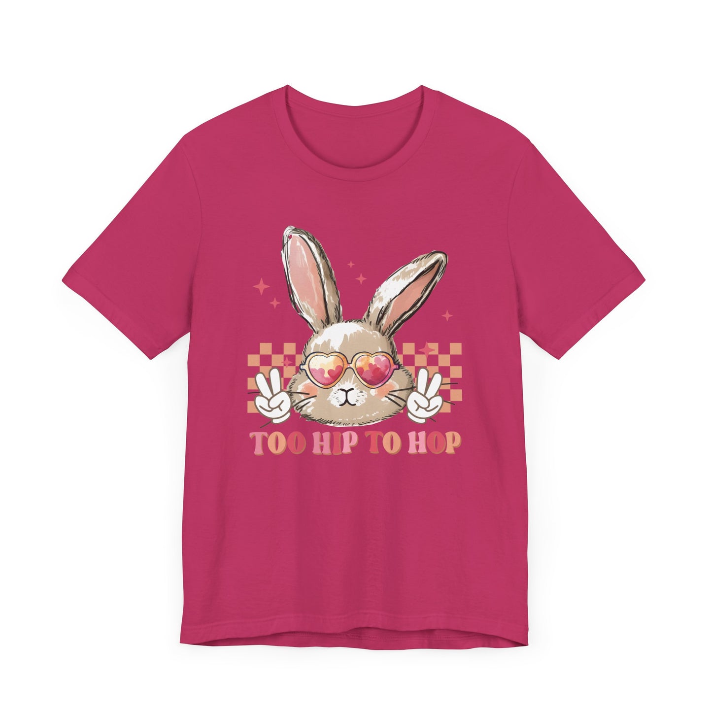 Too Hip to Hop Easter Women Shirt, Retro Chick, Nurse shirt, teacher shirt, Easter nurse, punny shirt, funny woman shirt.