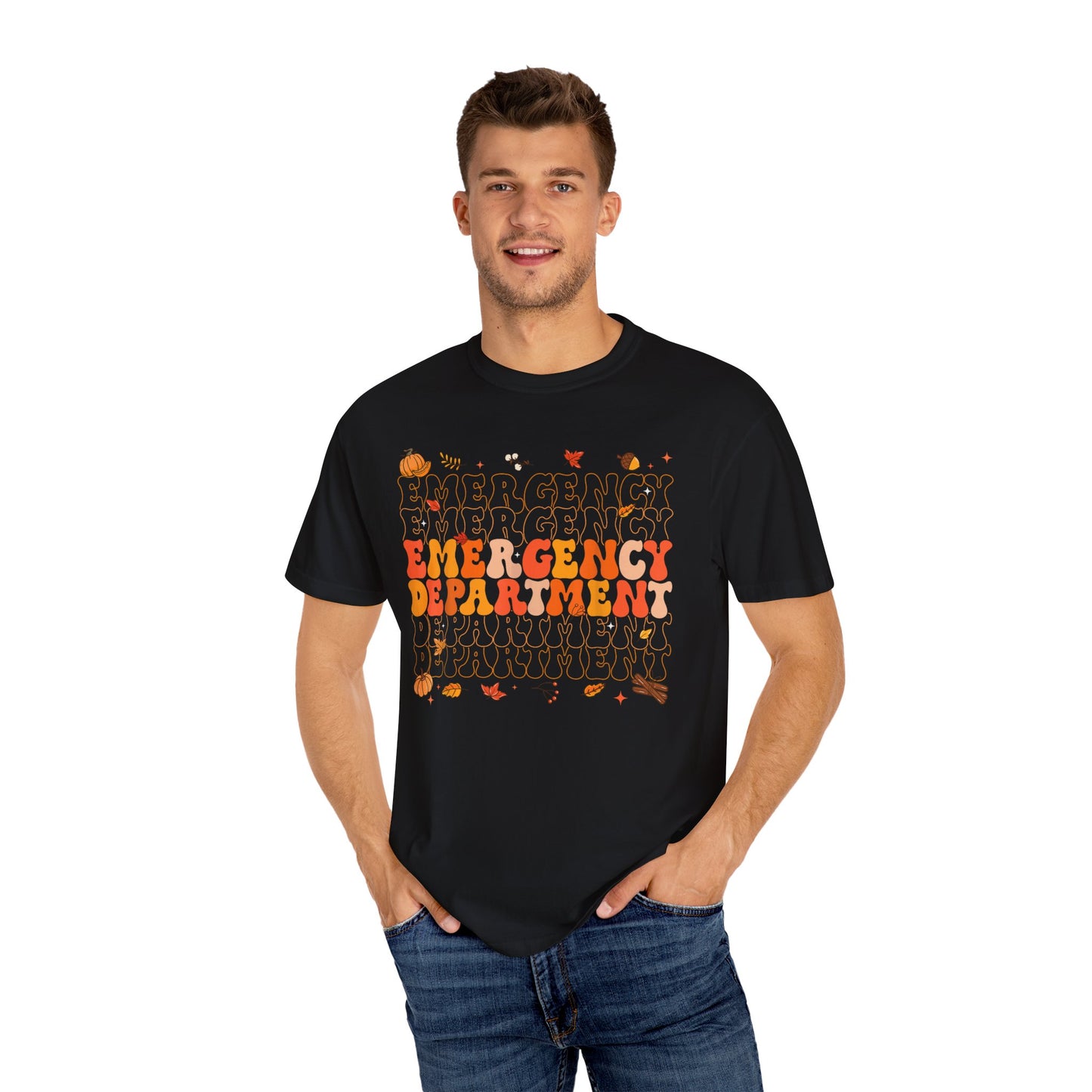 Emergency Fall comfort colors comfy tshirt,  thanksgiving nurse tshirt