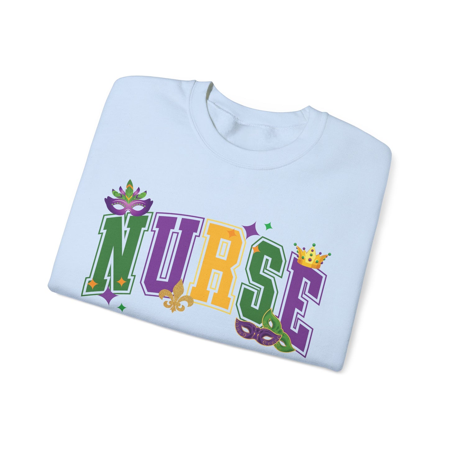 Mardi Gras Nurse Gildan Sweatshirt