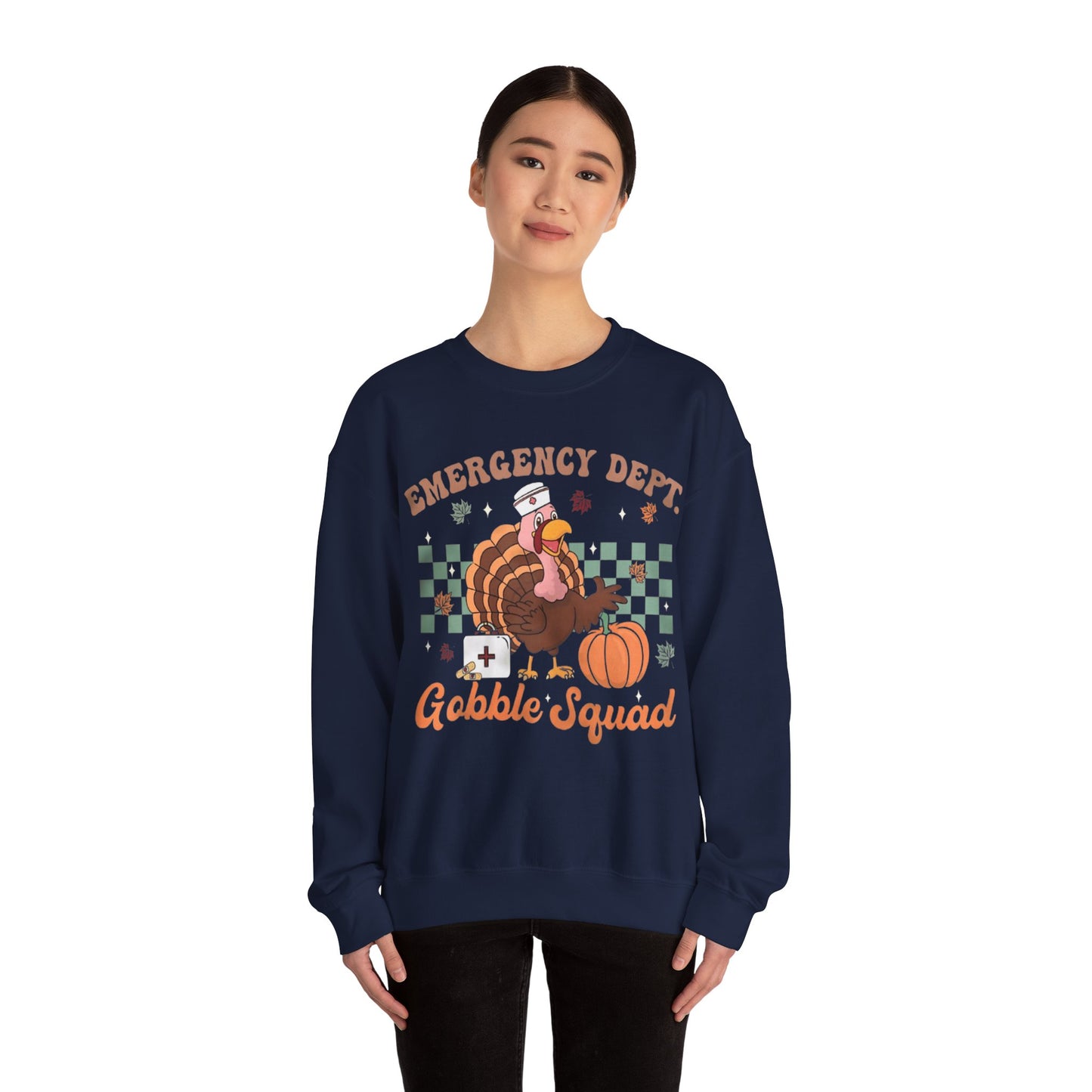 Turkey gobble squad Fall Pediatric Emergency Sweatshirt for all Fall Months, Nurse shirt, gift for nurse, everything fall