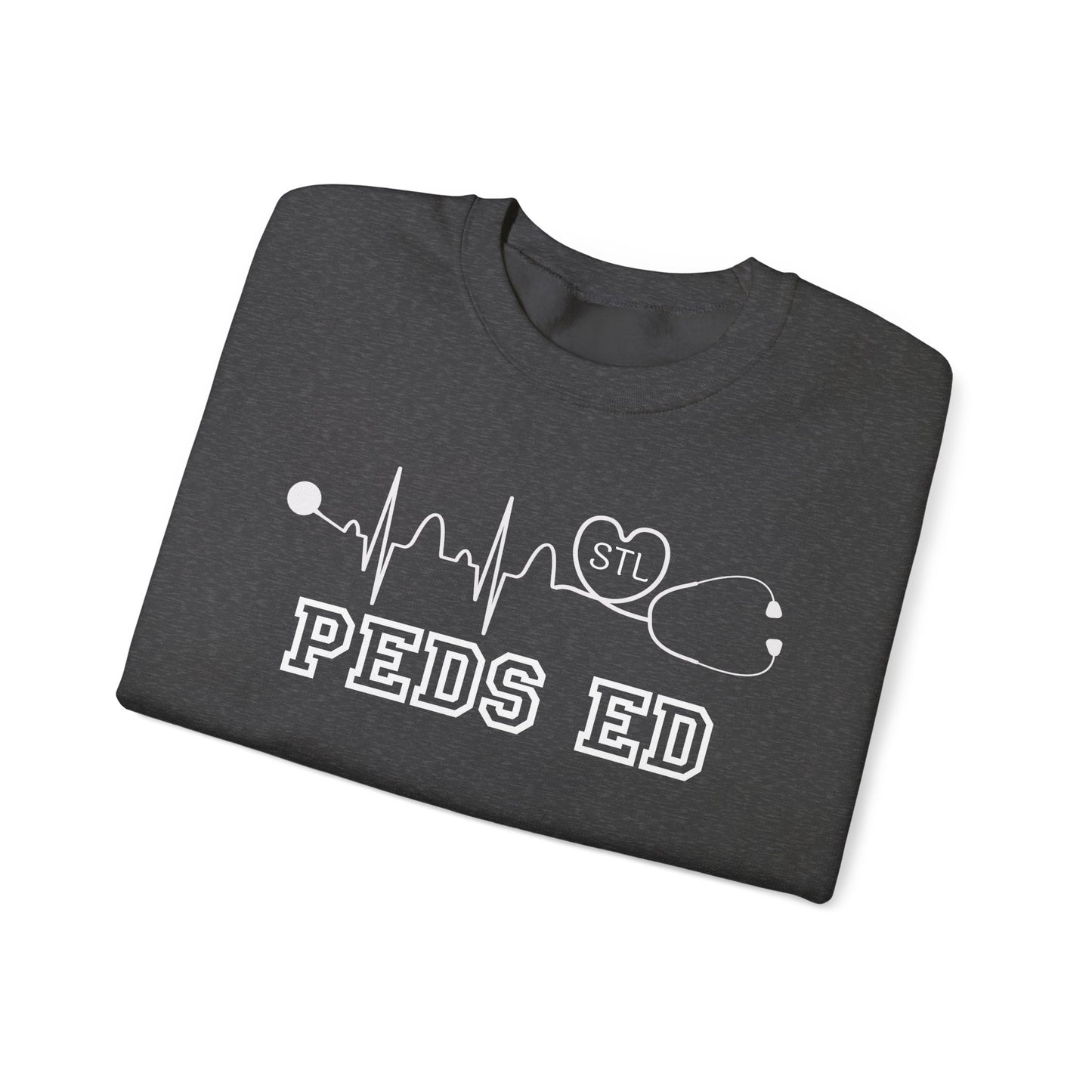 STL PEDS ED Sweatshirt-white lettering