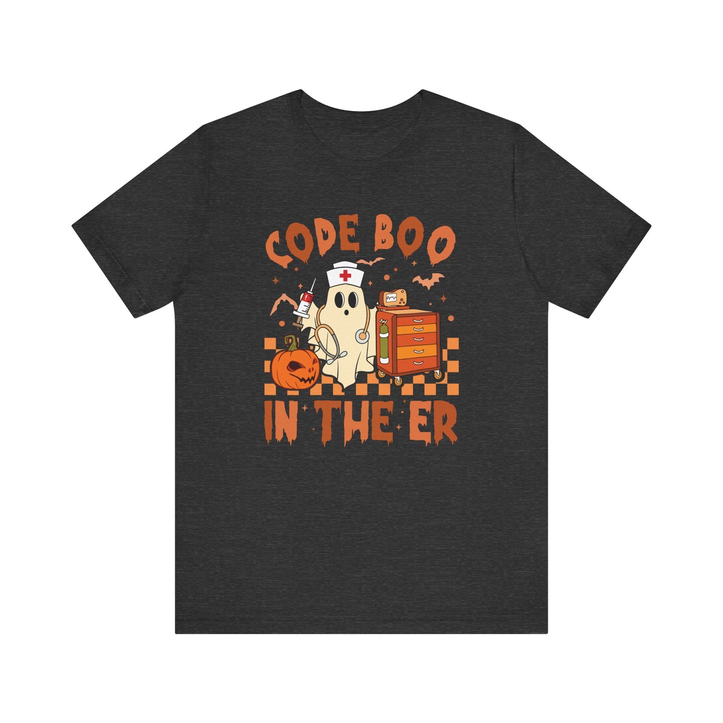Code Boo in the ER, pediatric nurse Halloween shirt,, Comfort colors ghost nurse shirt, Peds nurse , Spooky nurse shirt