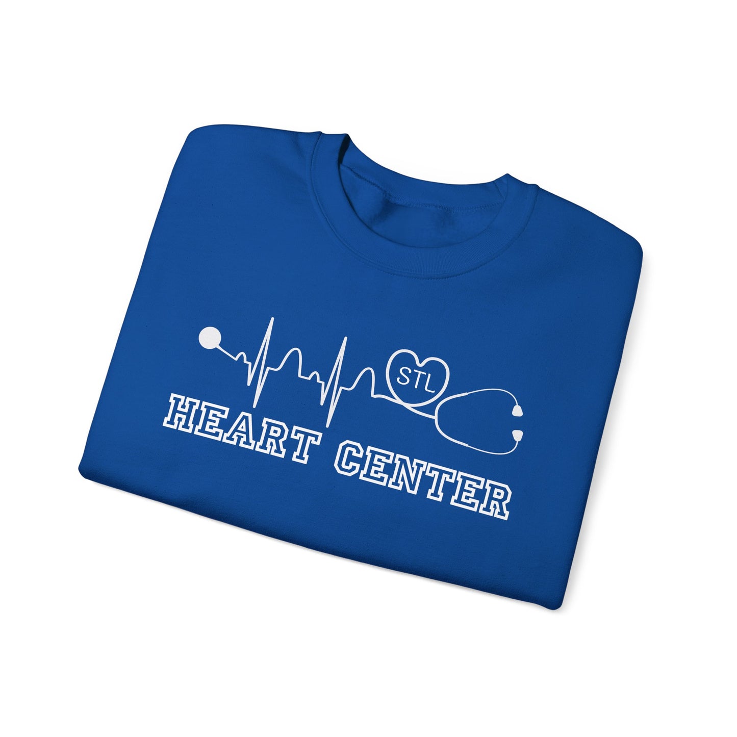 STL Heart Center EKG Gildan Sweatshirt, perfect to show you red and support heart disease!