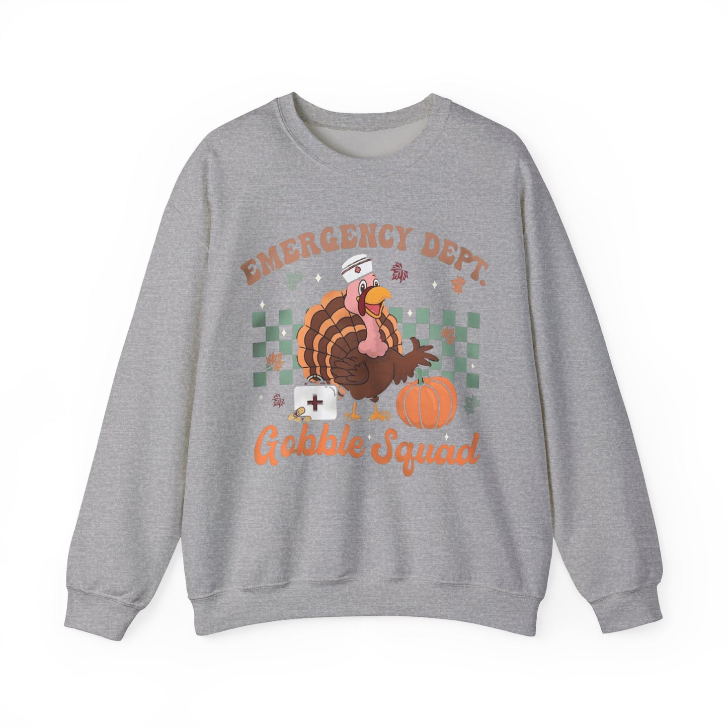 Turkey gobble squad Fall Pediatric Emergency Sweatshirt for all Fall Months, Nurse shirt, gift for nurse, everything fall