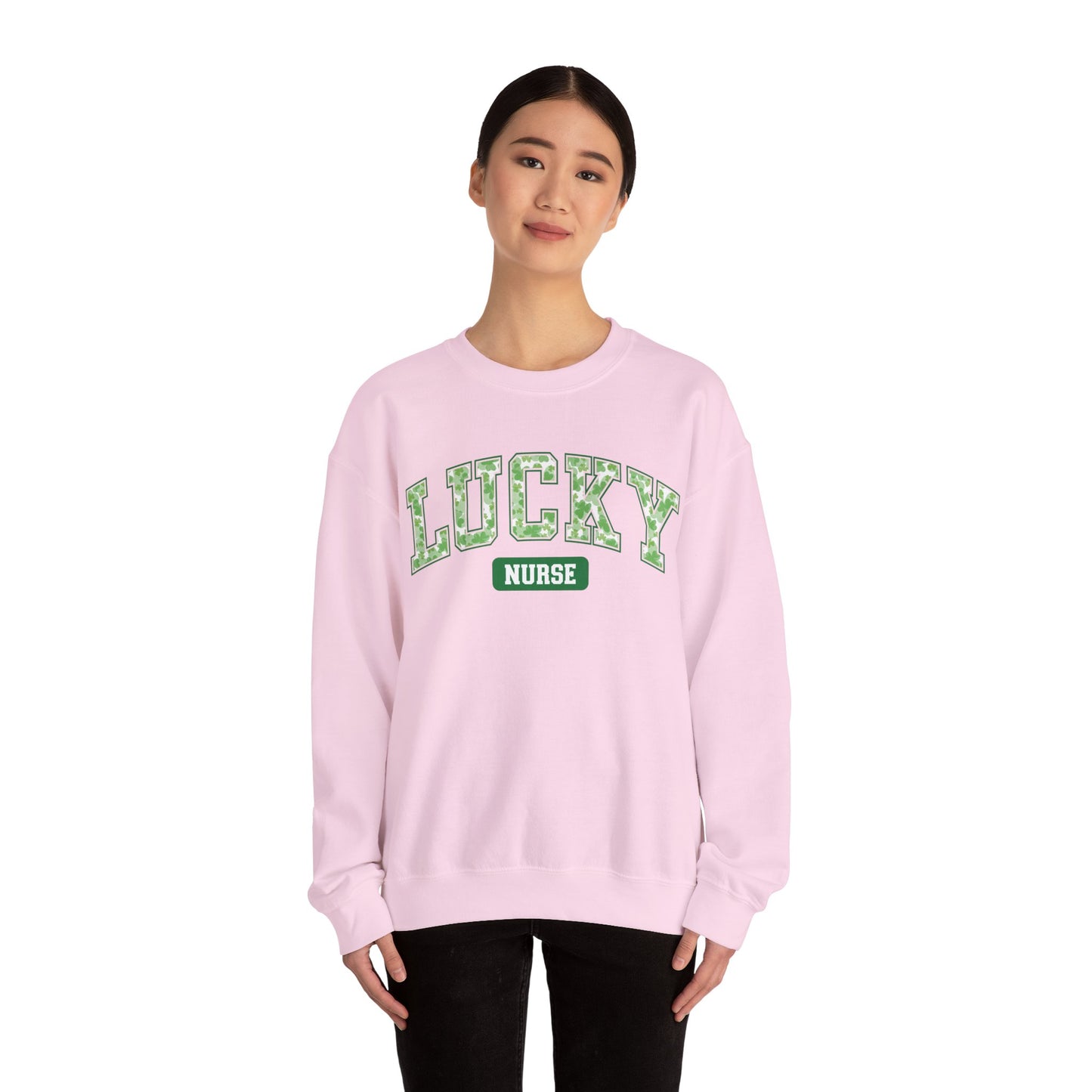 Nurse St. Patricks Day Sweatshirt, rn sweater, ER Nurse, NICU Nurse, PICU nurse, clover, lucky nurse sweatshirt.