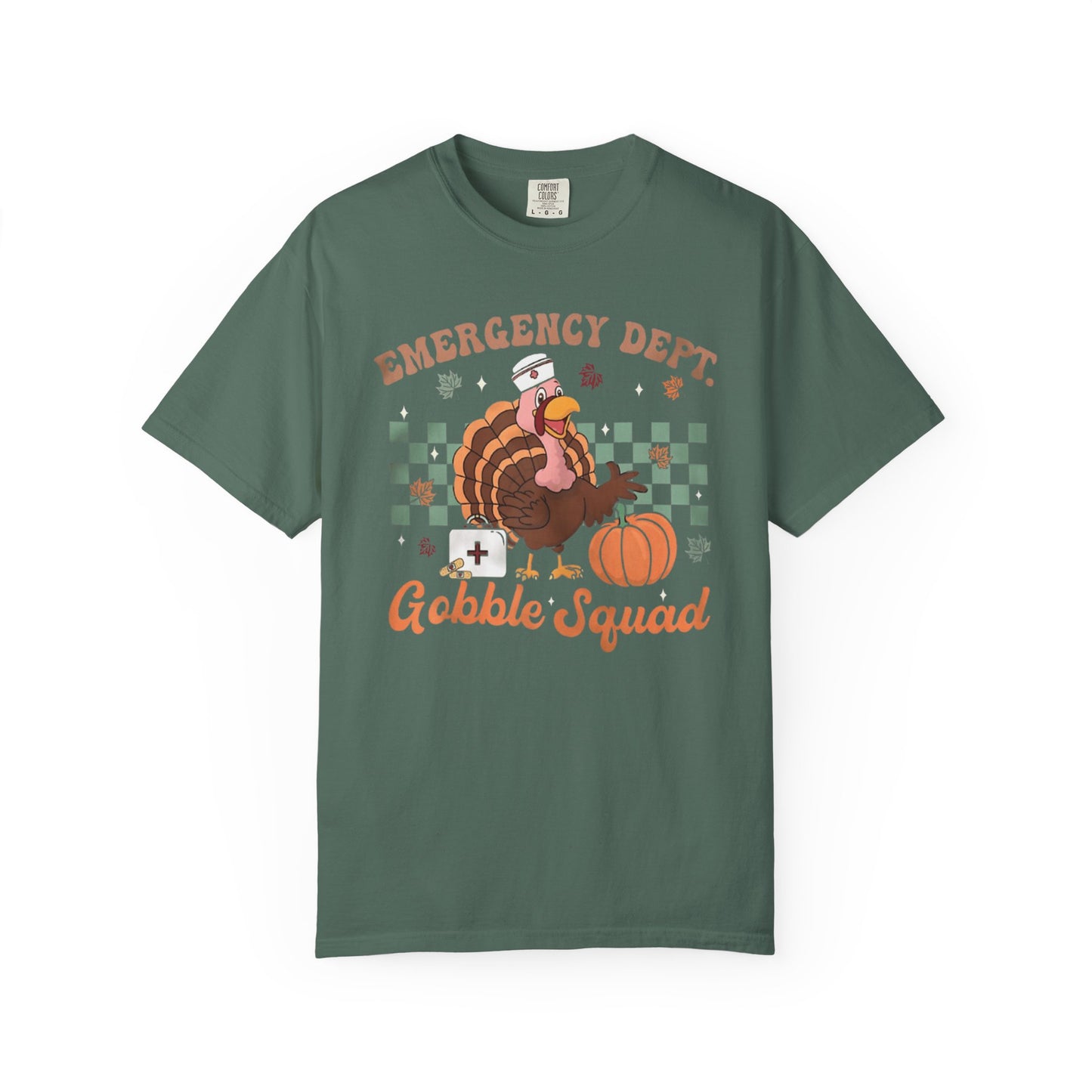 Comfort colors gobble squad tshirt, emergency gobble squad