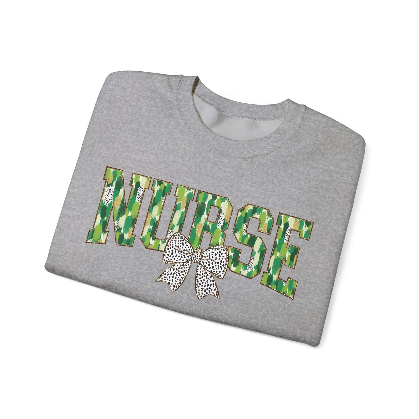 Nurse St. Patricks Day Sweatshirt Coquette Bow,  RN sweatershirt, ER Nurse, NICU Nurse, PICU nurse, clover, lucky nurse sweatshirt.