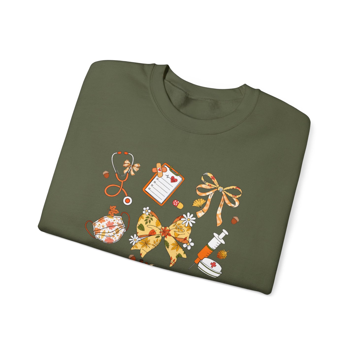 Cute Fall nurse Sweatshirt for all Fall Months, Nurse shirt, gift for nurse, coquette bow, everything fall