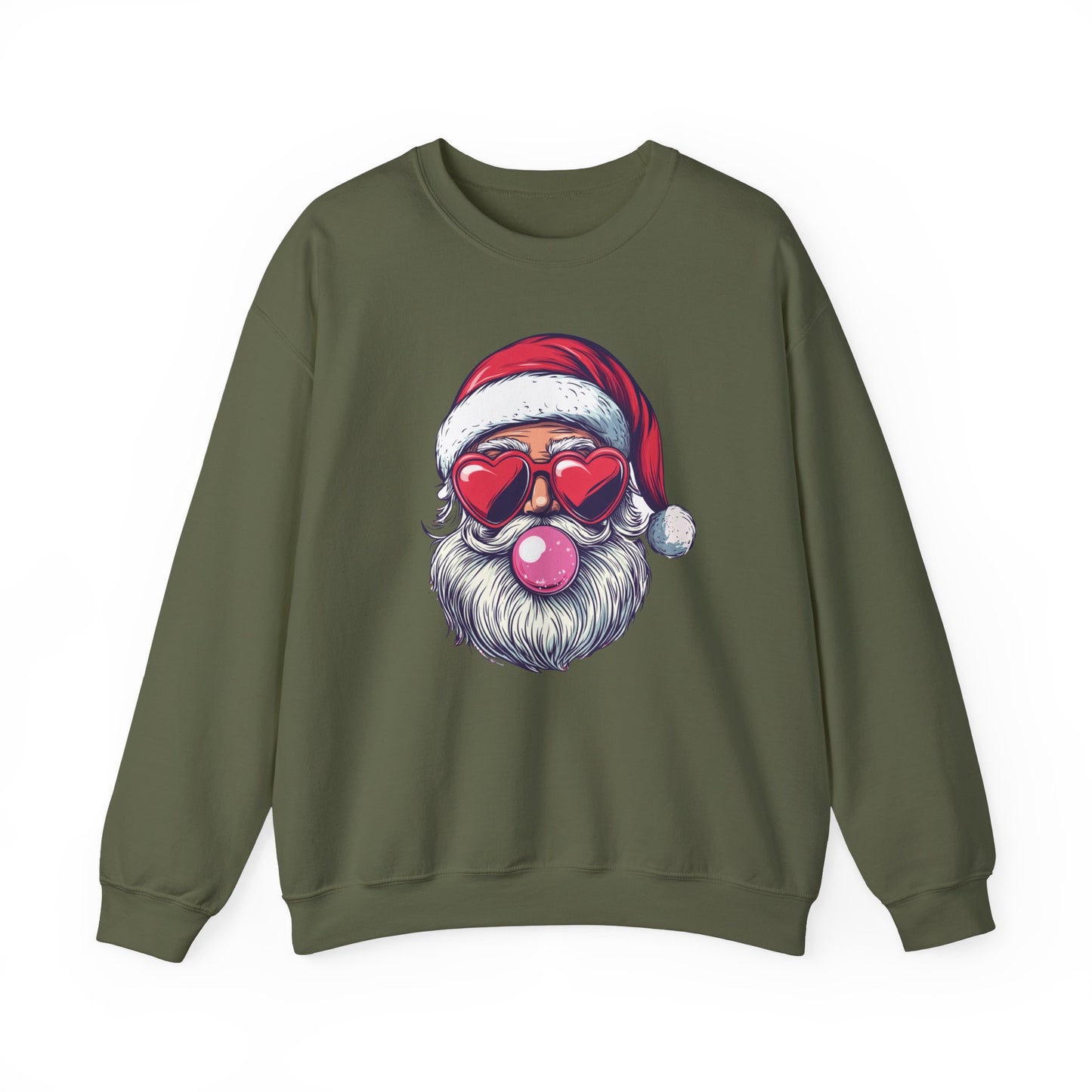 Super cute Santa Blowing Bubblegum sweatshirt