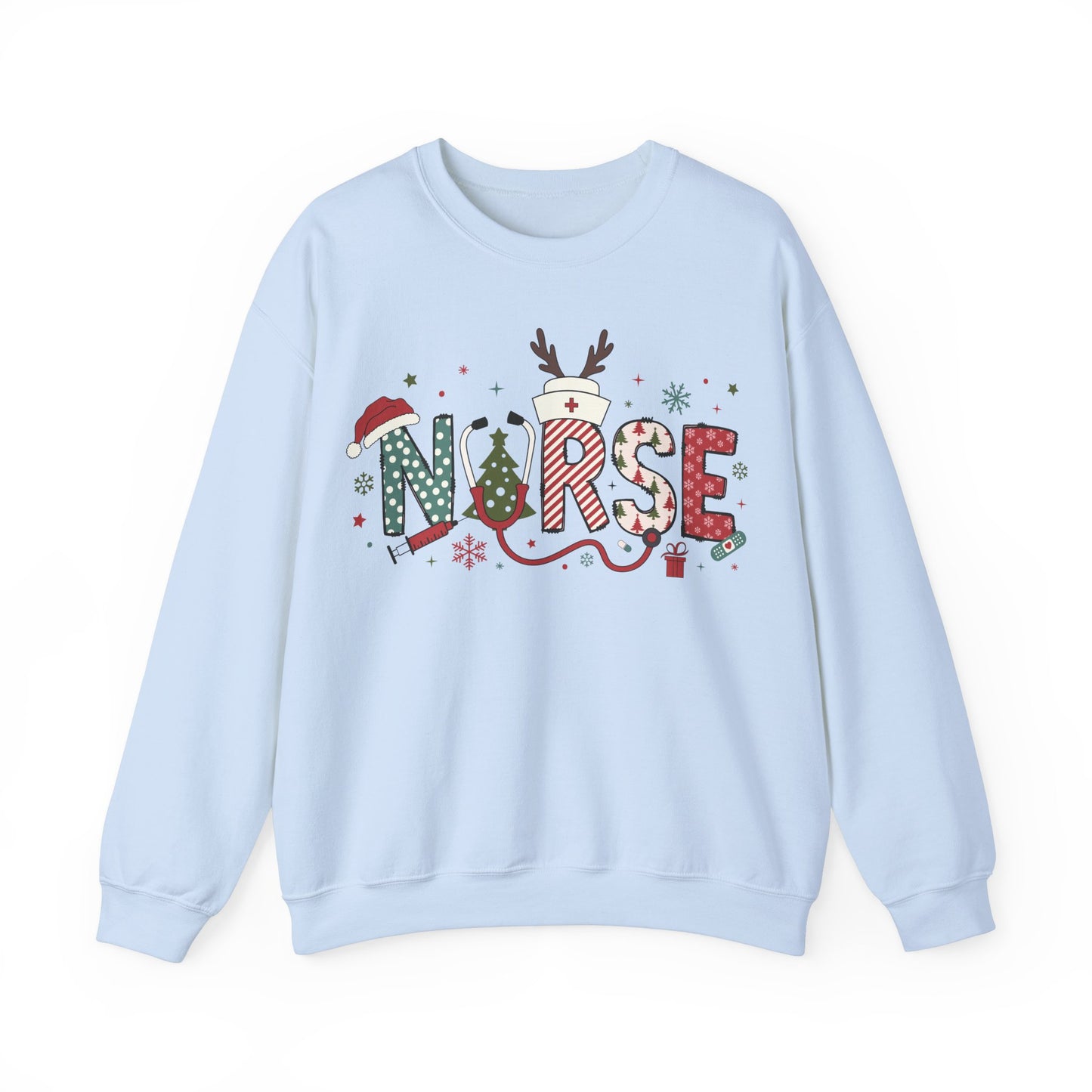 Nurse Christmas Sweatershirt,  cute and comfy for your festive holiday season  ,emergency nurse festive sweatshirt, Gift for Nurse