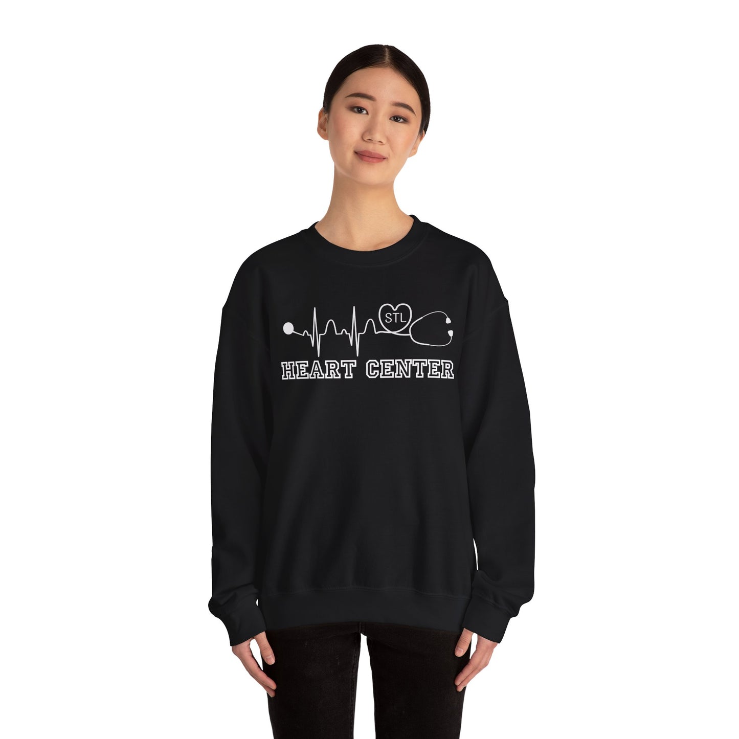 STL Heart Center EKG Gildan Sweatshirt, perfect to show you red and support heart disease!