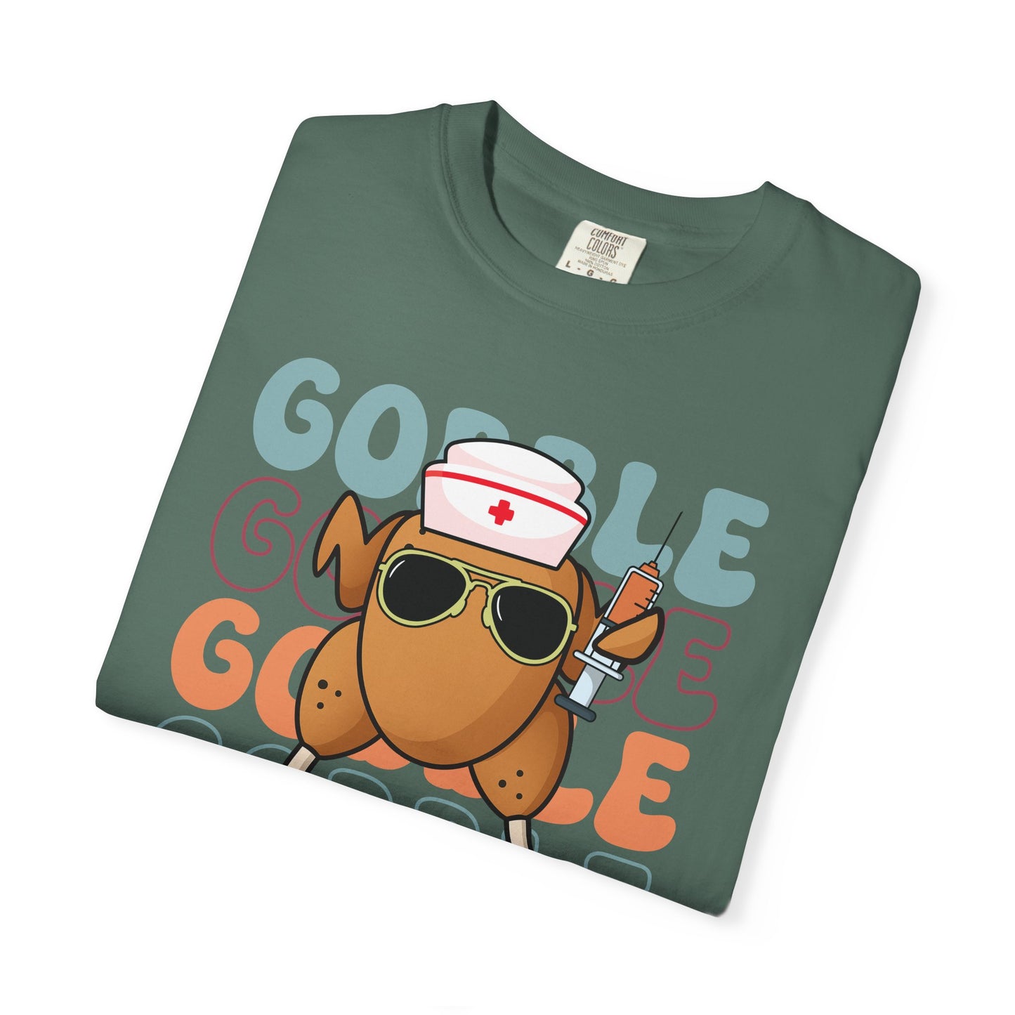 Funny gobble gobble turkey  Thanksgiving Comfort colors tshirt