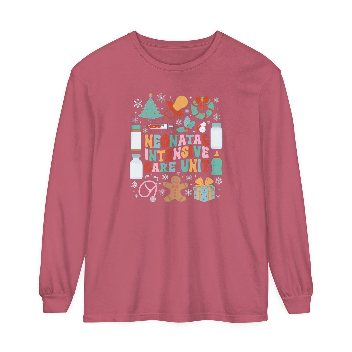 NICU Nurse Christmas long sleeve,Cute Christmas Baby, Gift for Nurse, comfort colors long sleeve